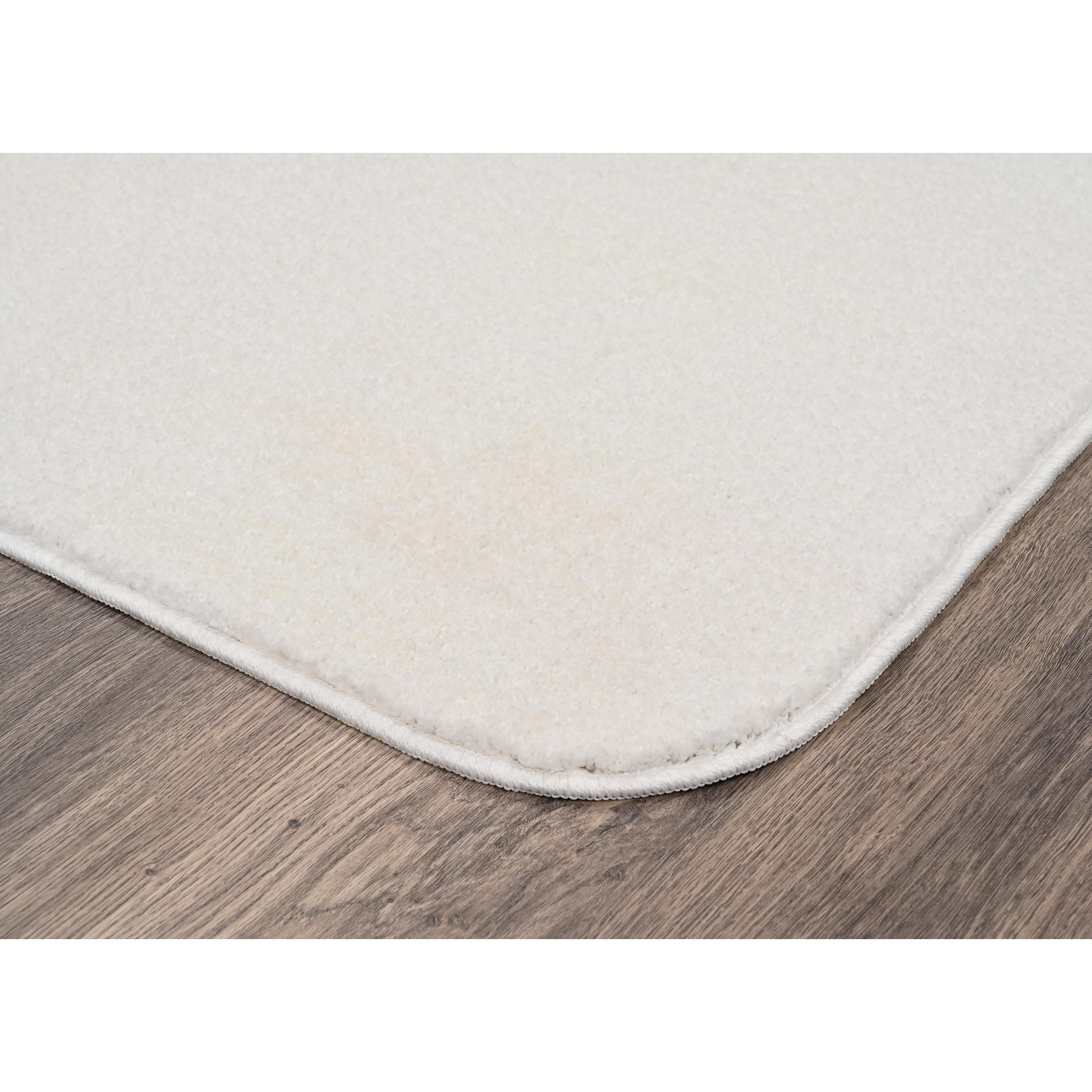 Garland Rug Gramercy Washable Bath Rug Set, 3 Piece (20"x34", Contour Rug, & Toilet Lid) White