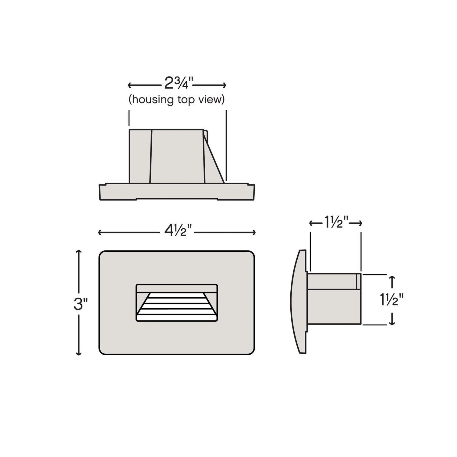 Hinkley Luna Horizontal 120v 2700K Integrated LED Step Light