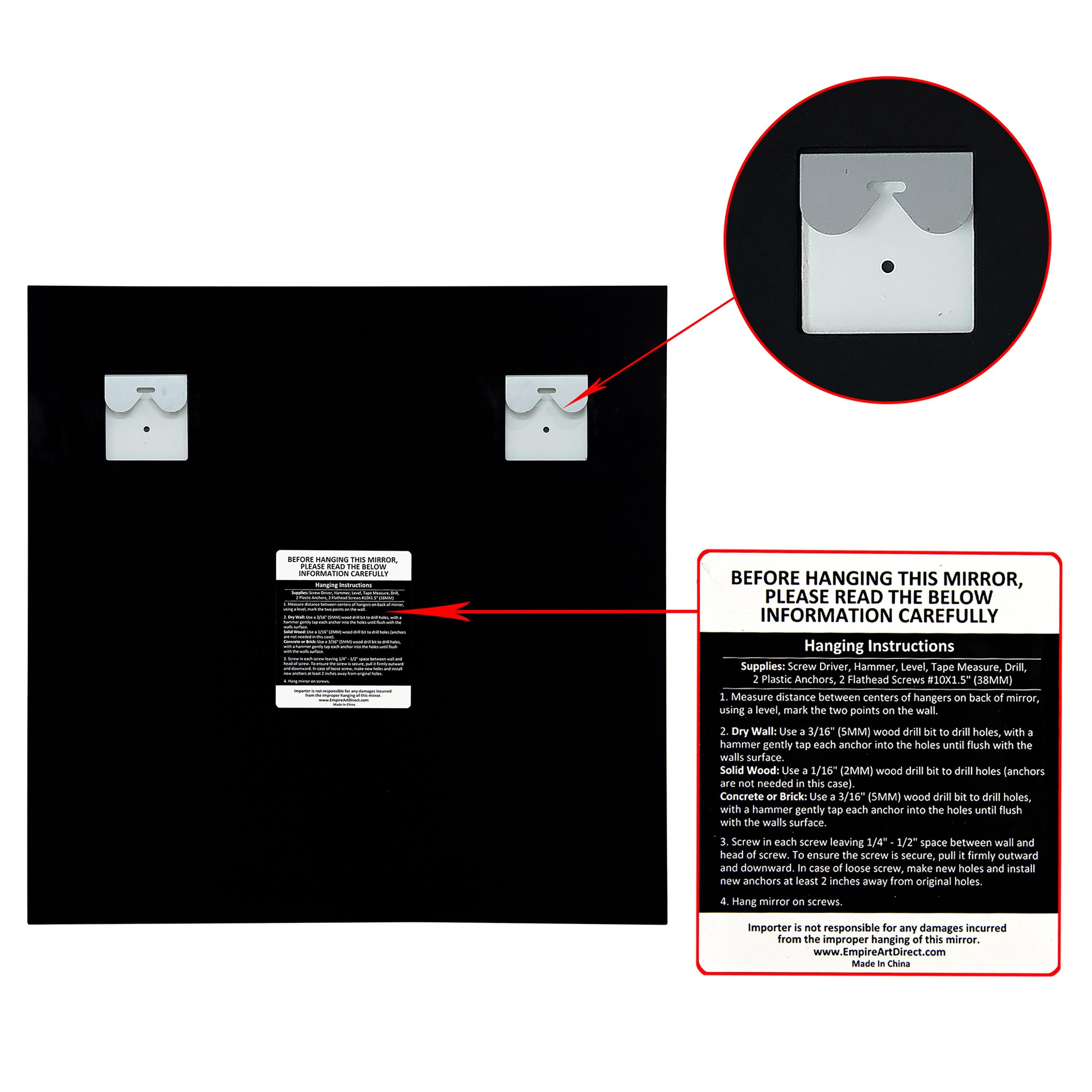 Empire Art Direct Frameless Beveled Prism Wall Mirror - Clear 24 in. x 0.39 in. x 24 in.