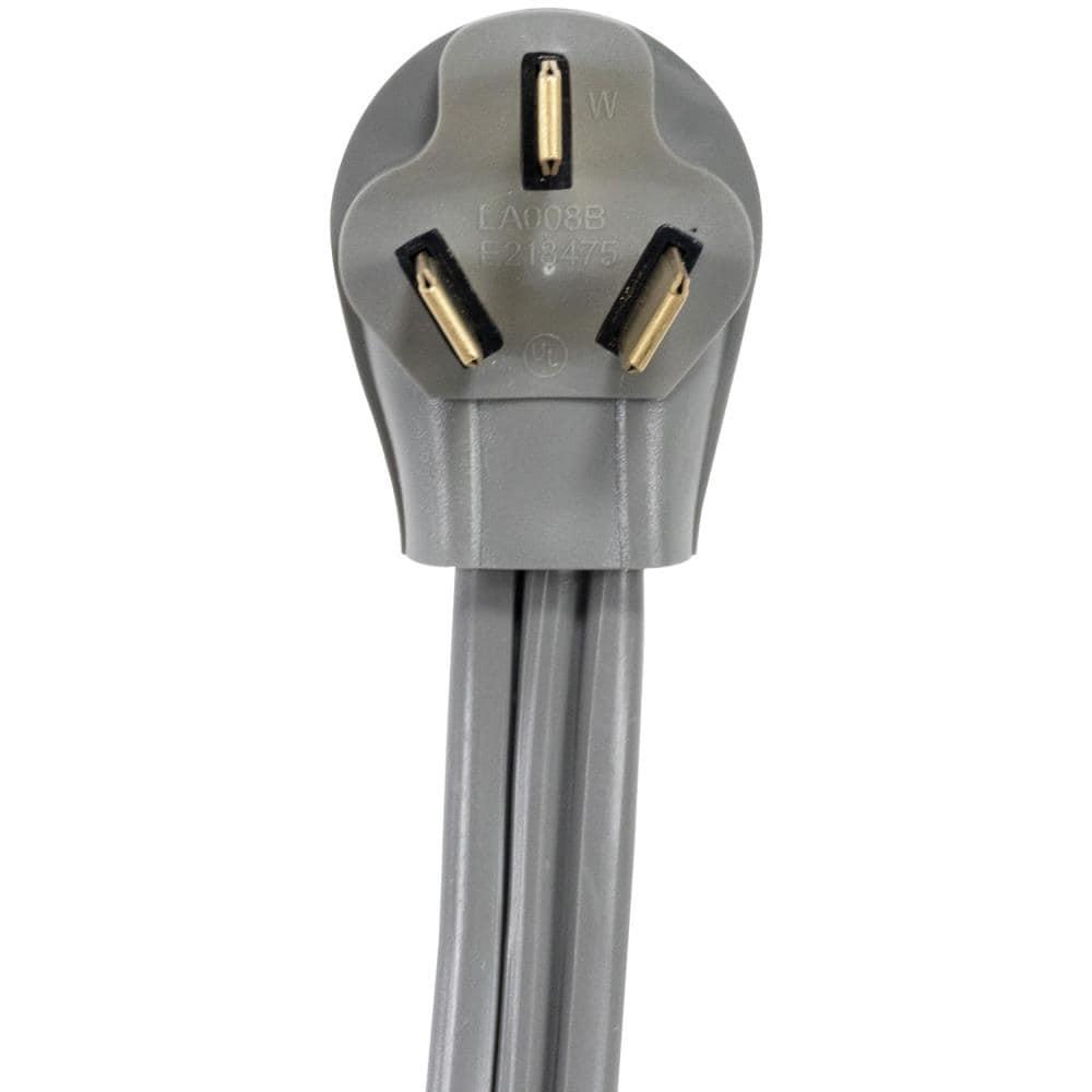 Certified Appliance Accessories 40-Amp Appliance Power Cord, 3 Prong Range Cord, 3 Wires with Open-End Connectors, 6 Feet, Copper Wire