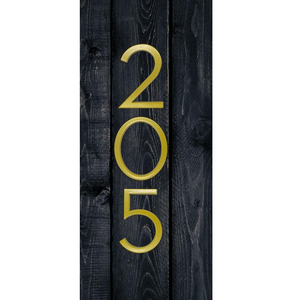 HASWARE House Number 3 inch (7.5 cm) Self Adhesive Letters Apartment Door Numbers Street Address Plaque Home Stylish Decor, Acrylic(7, Golden)