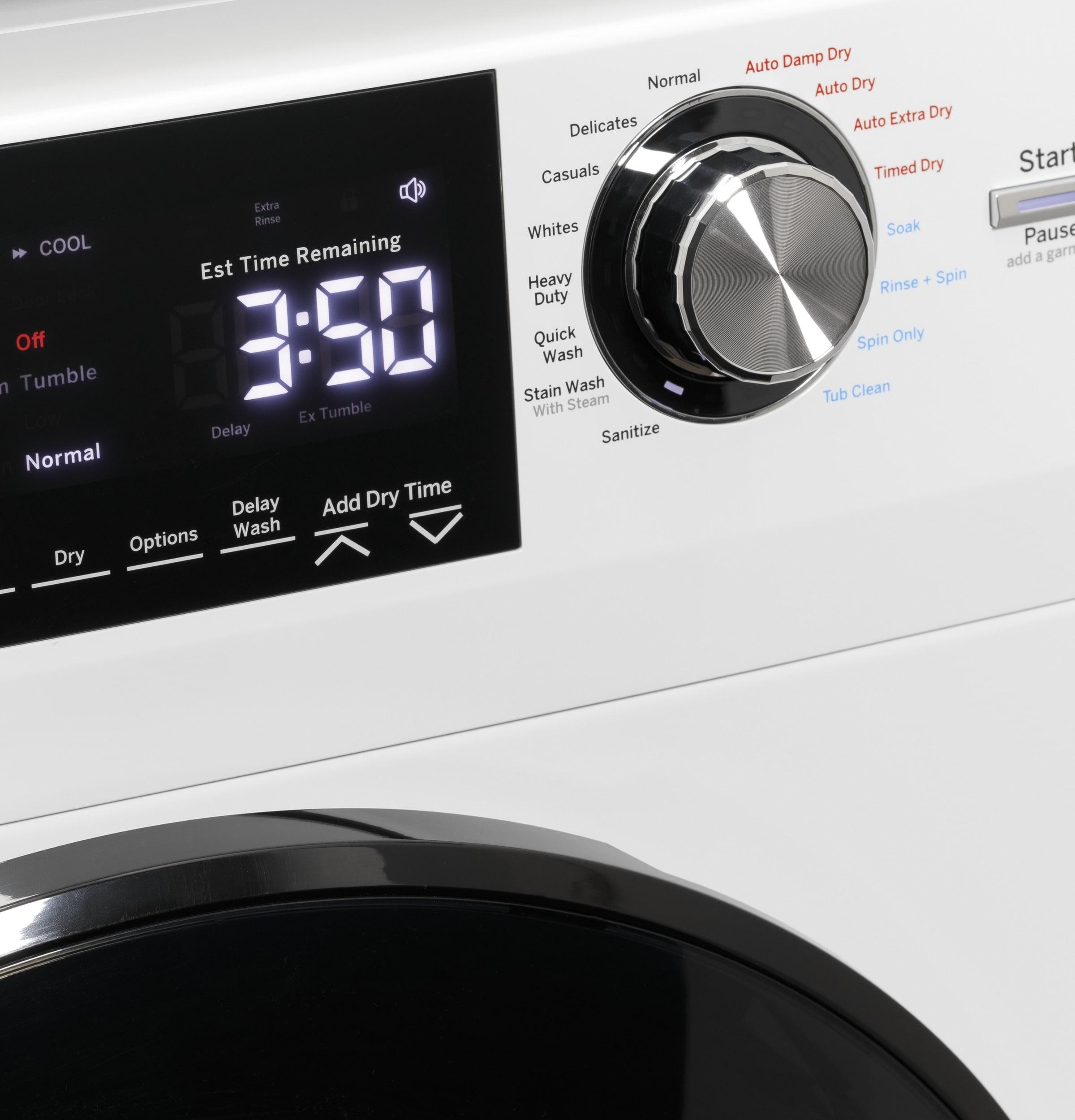 GE Appliances All-In-One Combo Unit with 2.4 Cubic Feet Front Load Washer and 2.4 Cubic Feet Electric Dryer