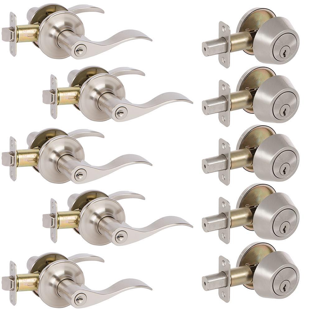 Delaney Hardware Bennett Exterior Lever With Deadbolt Reversible Entry Set