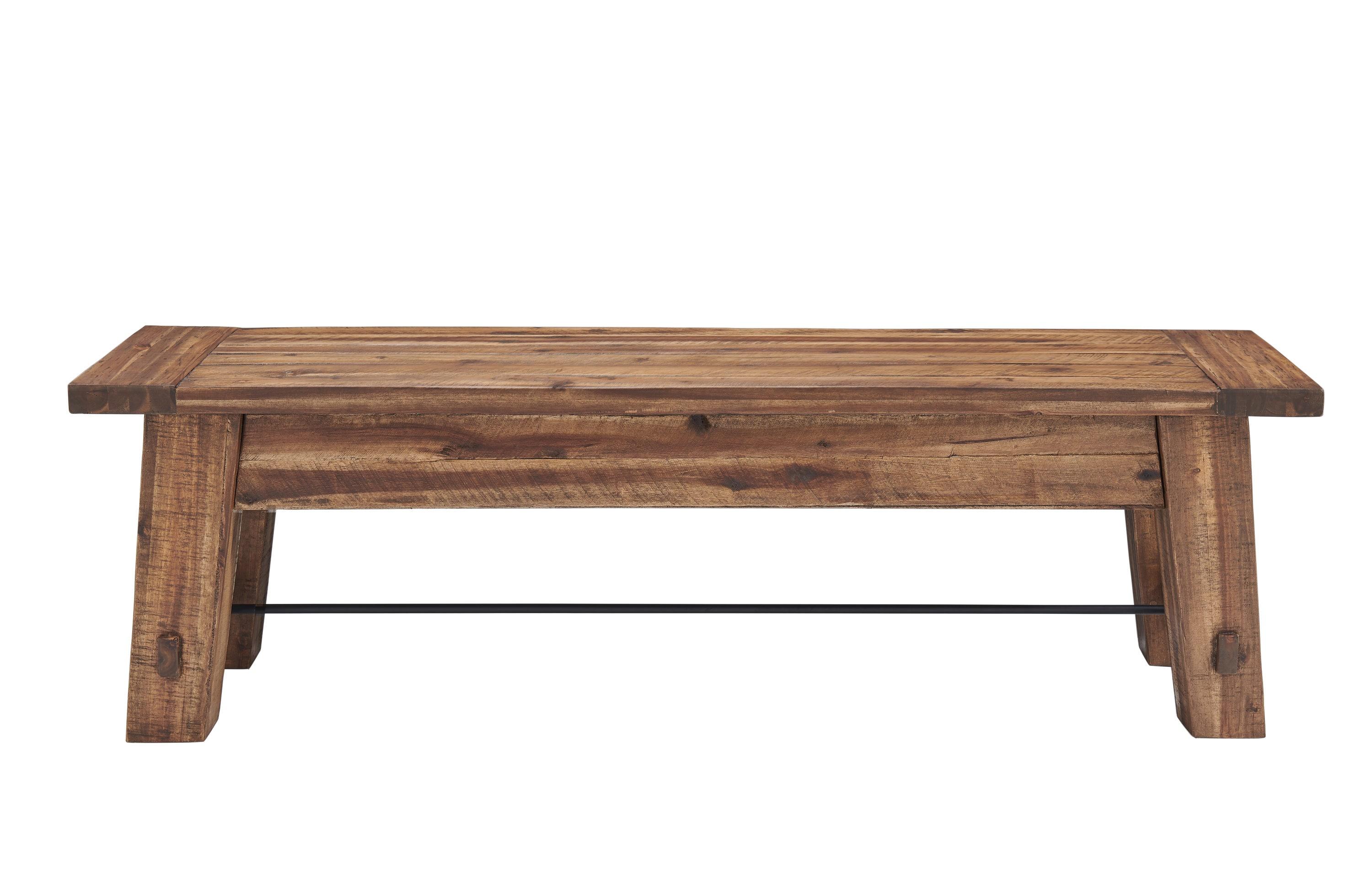 Durango Wood Entryway/Dining Bench Dark Brown - Alaterre Furniture: Industrial Accent, 60" Long