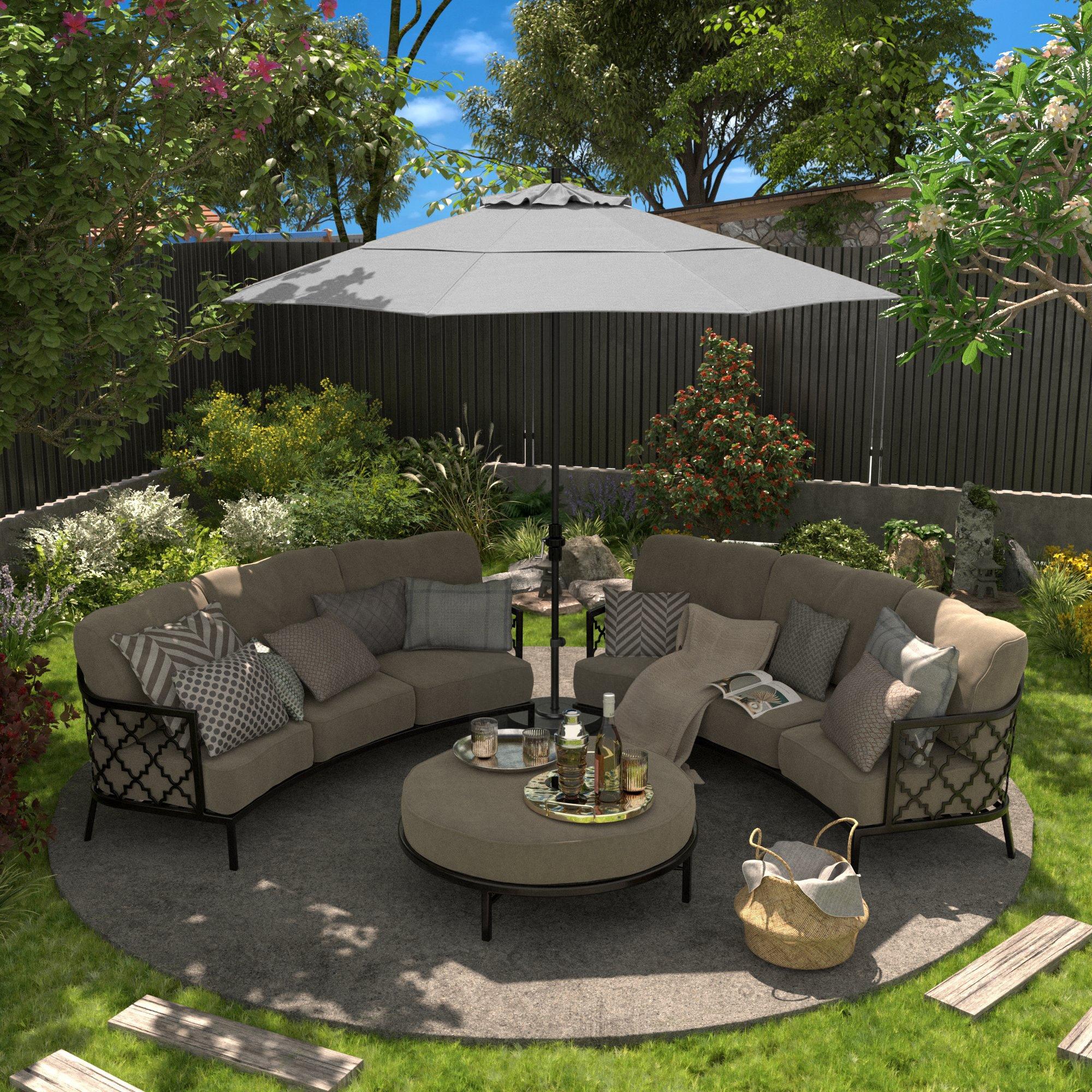 California Umbrella 11' Patio Umbrella in Granite