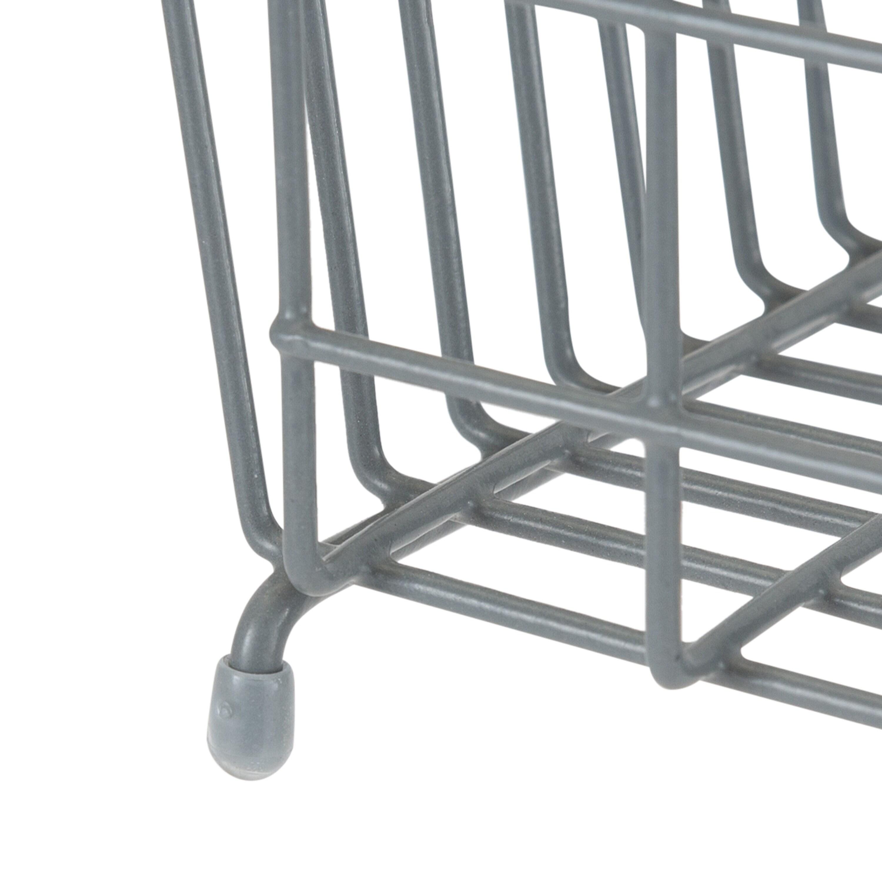 Kitchen Details Over the Sink Dish Rack, 19.92" x 7.99" x 5.12", Grey