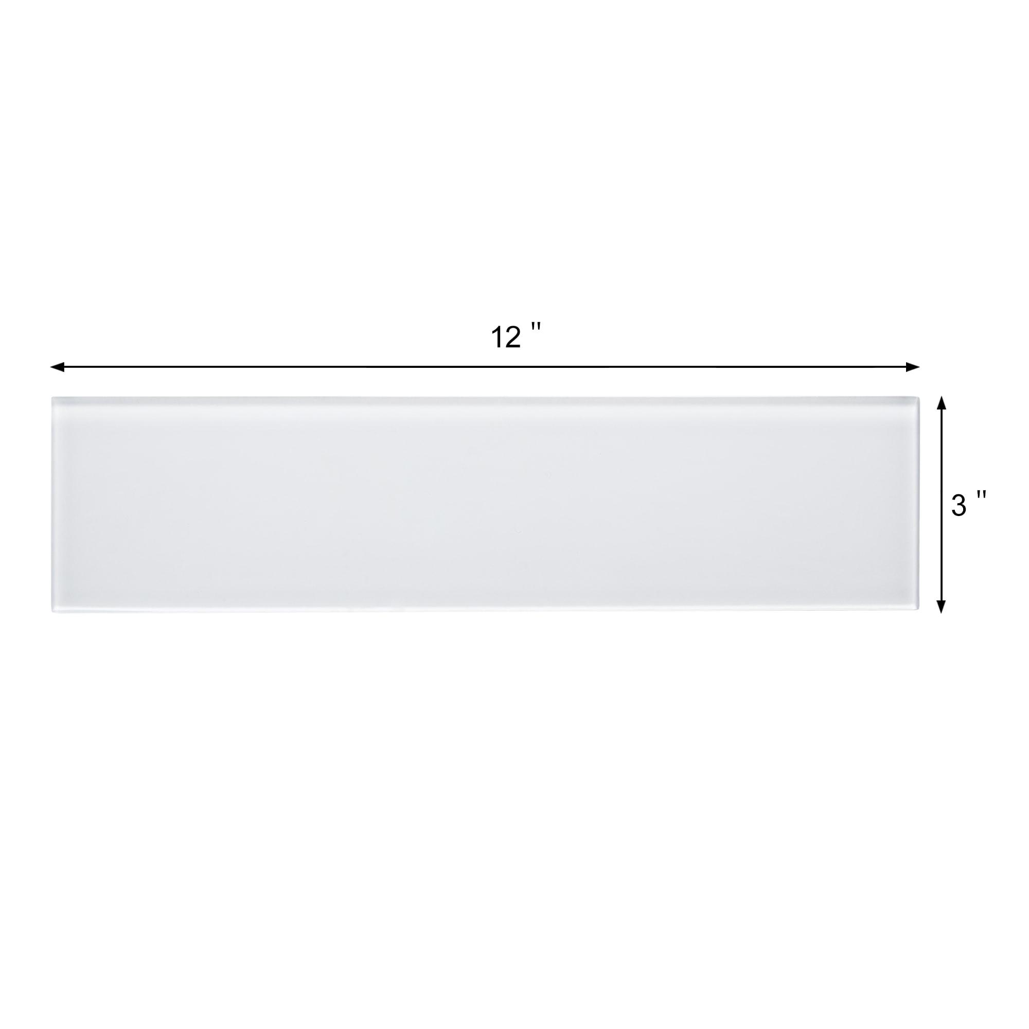 Quality Value Series 3" x 12" Straight Edge Glass Subway Tile