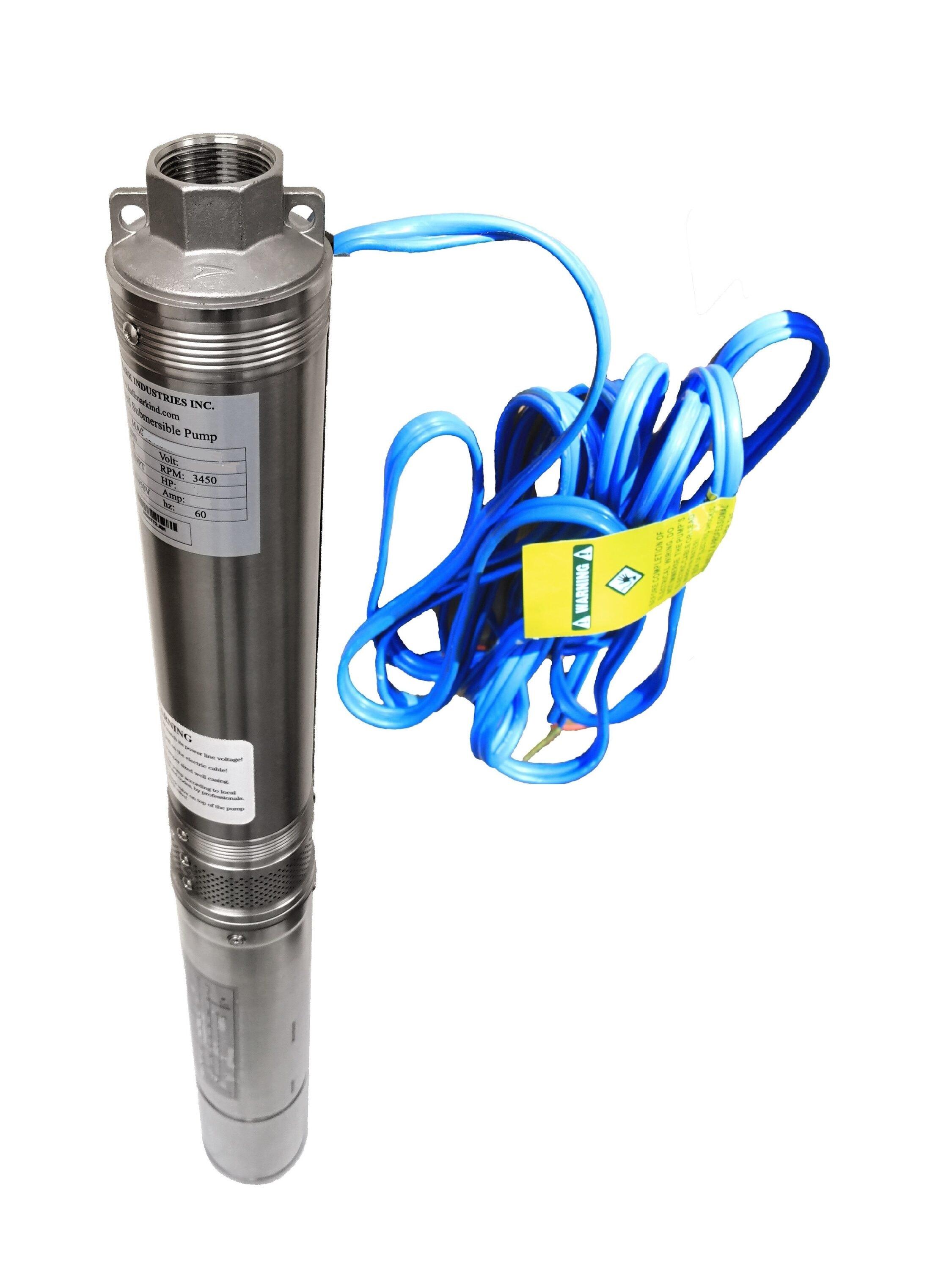 Stainless Steel 2-HP 230V Submersible Well Pump with Nylon Impeller