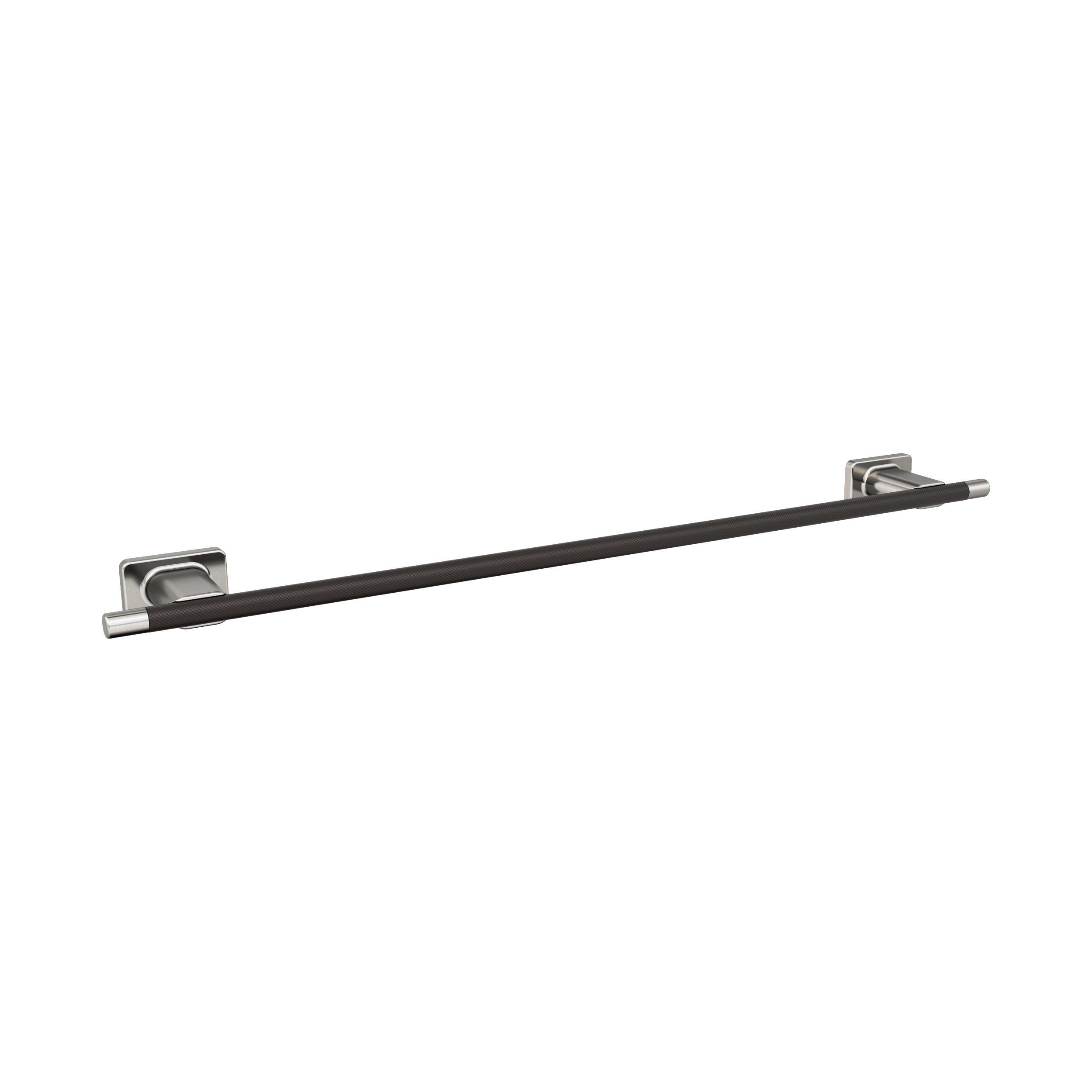 Amerock Esquire Brushed Nickel/Oil-Rubbed Bronze 24 inch (610mm) Towel Bar