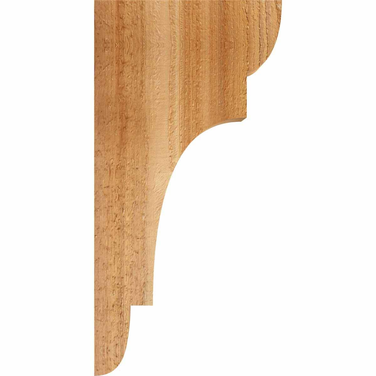 4"W x 8"D x 16"H New Brighton Rough Sawn Corbel, Western Red Cedar