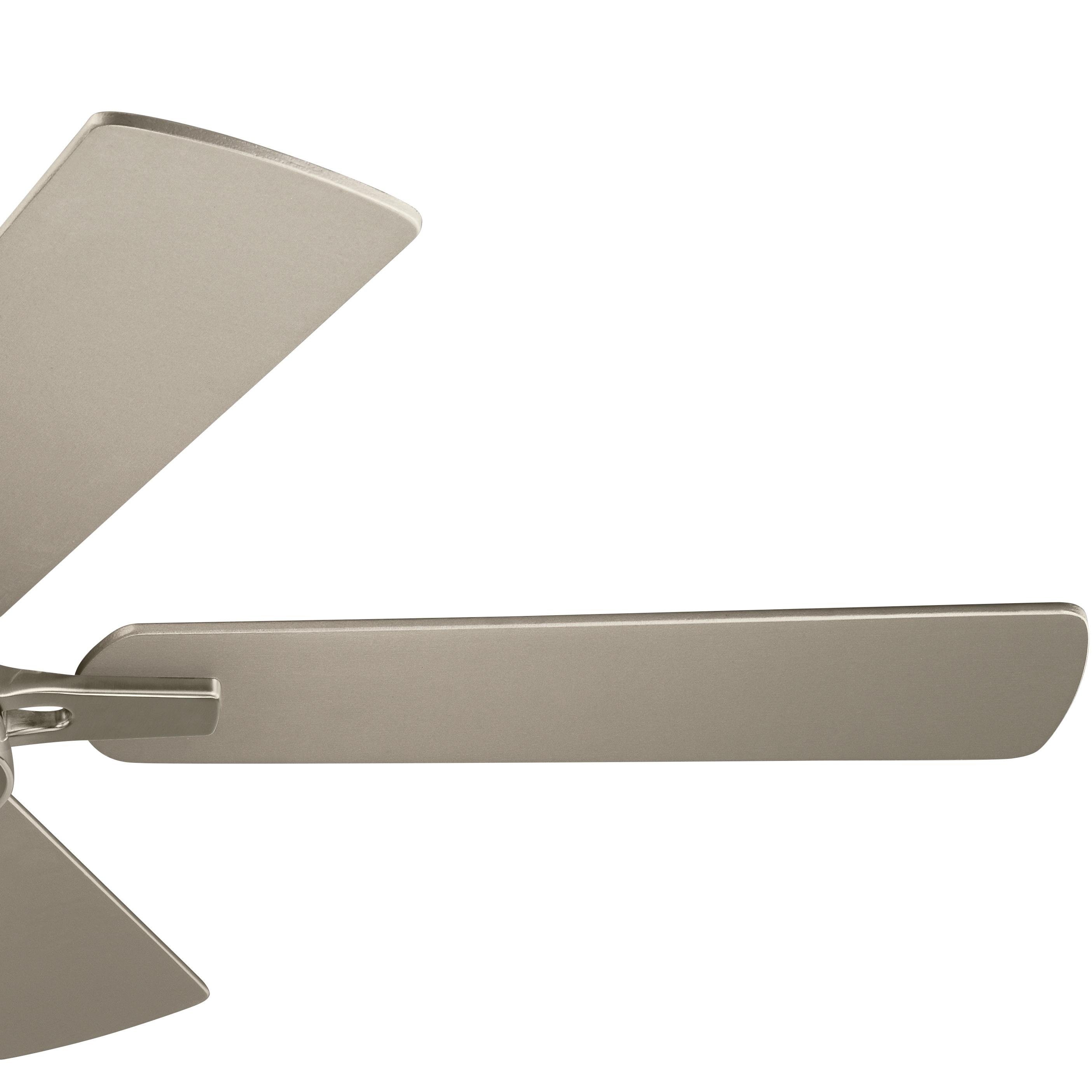 Brushed Stainless Steel 44" Ceiling Fan with LED Light and Remote