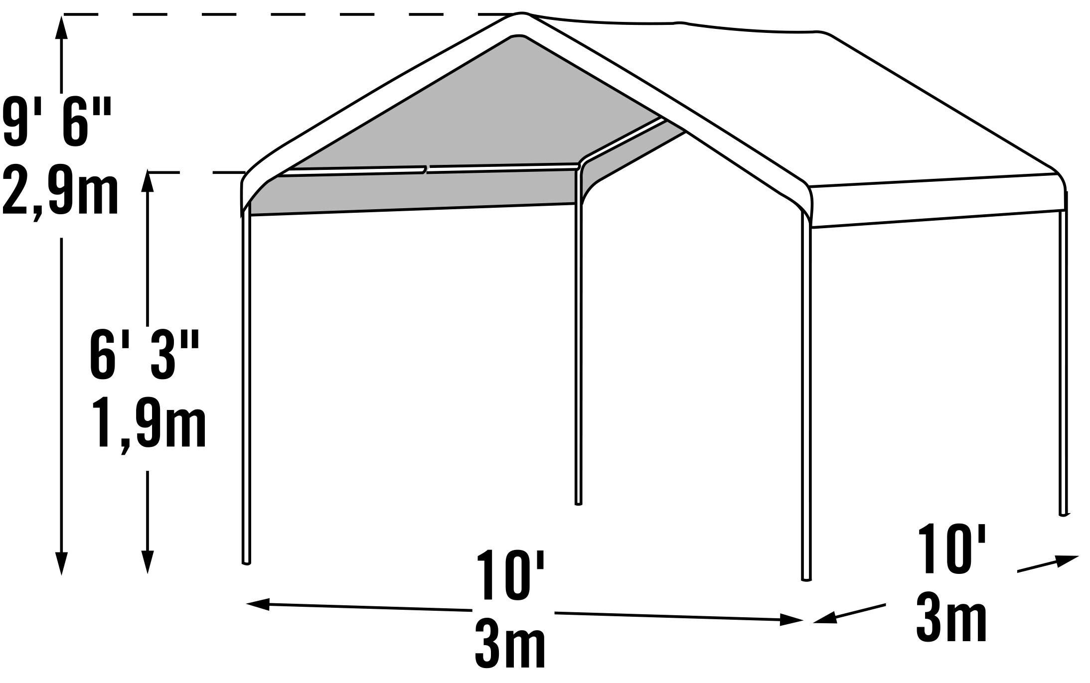 Max AP 10 Ft. W x 10 Ft. D Steel Pop-Up Canopy