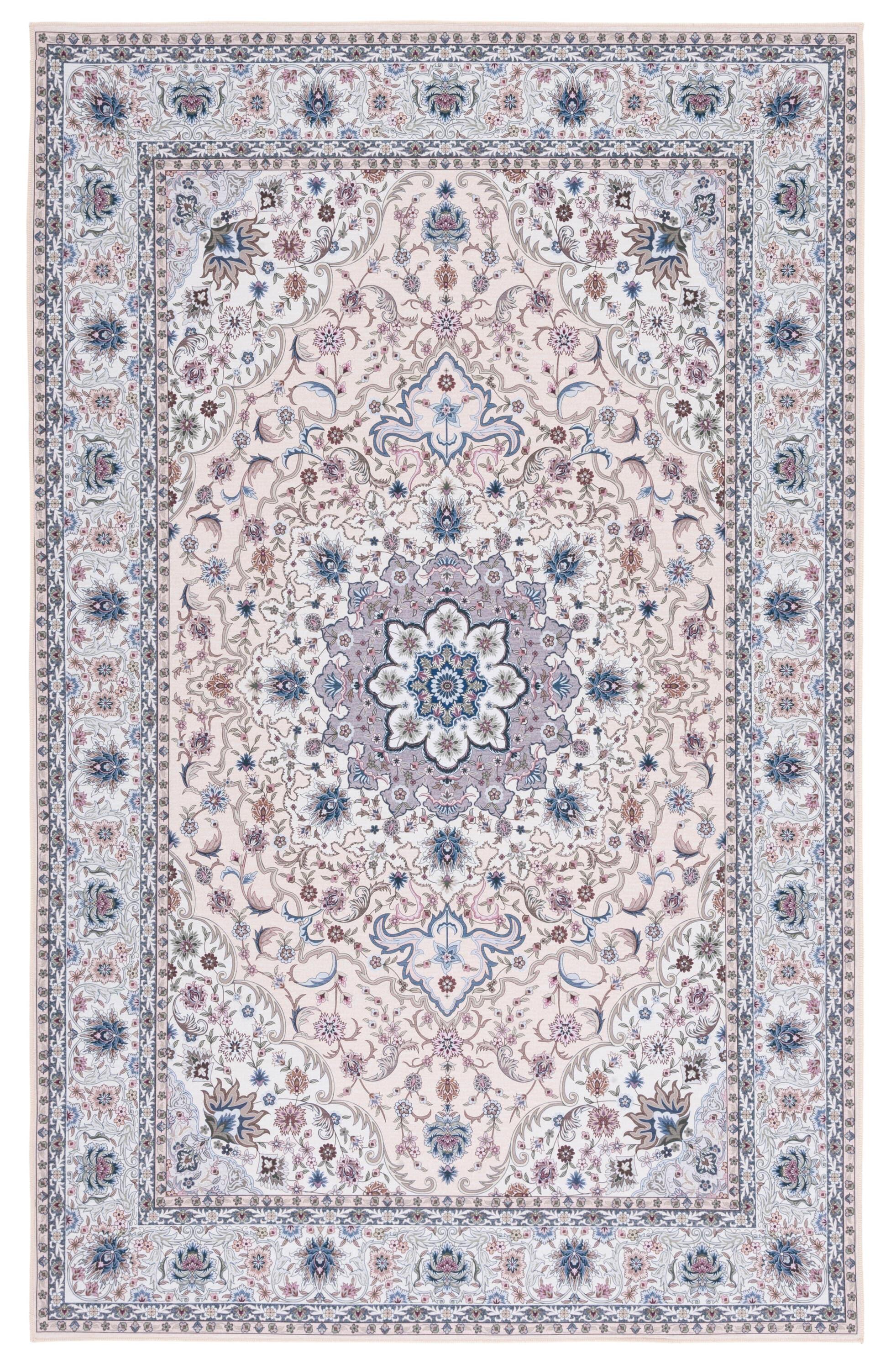 Tucson Vintage Persian TSN123 Power Loomed Machine Washable Skid-Resistant Indoor Area Rug - Beige/Green - 9'x12' - Safavieh