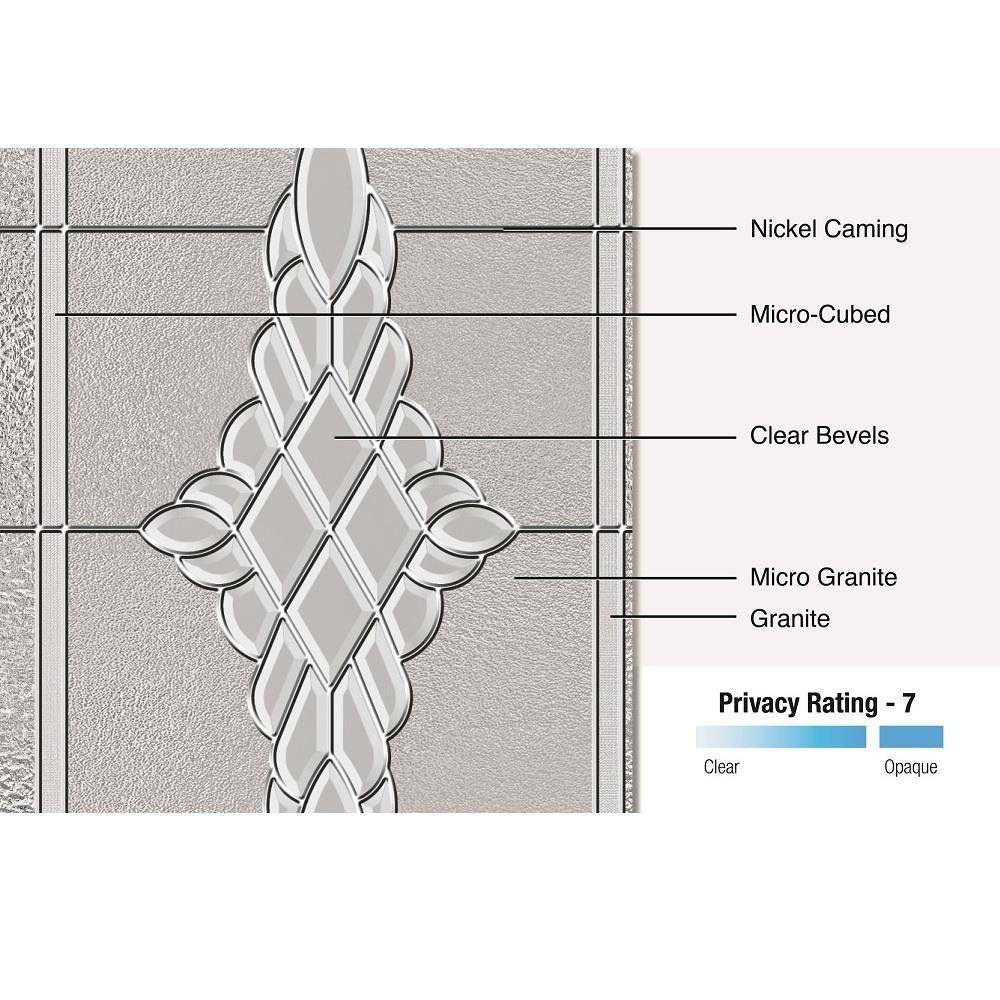 MMI DOOR Grace 81.75'' Glass Fiberglass Front Entry Doors