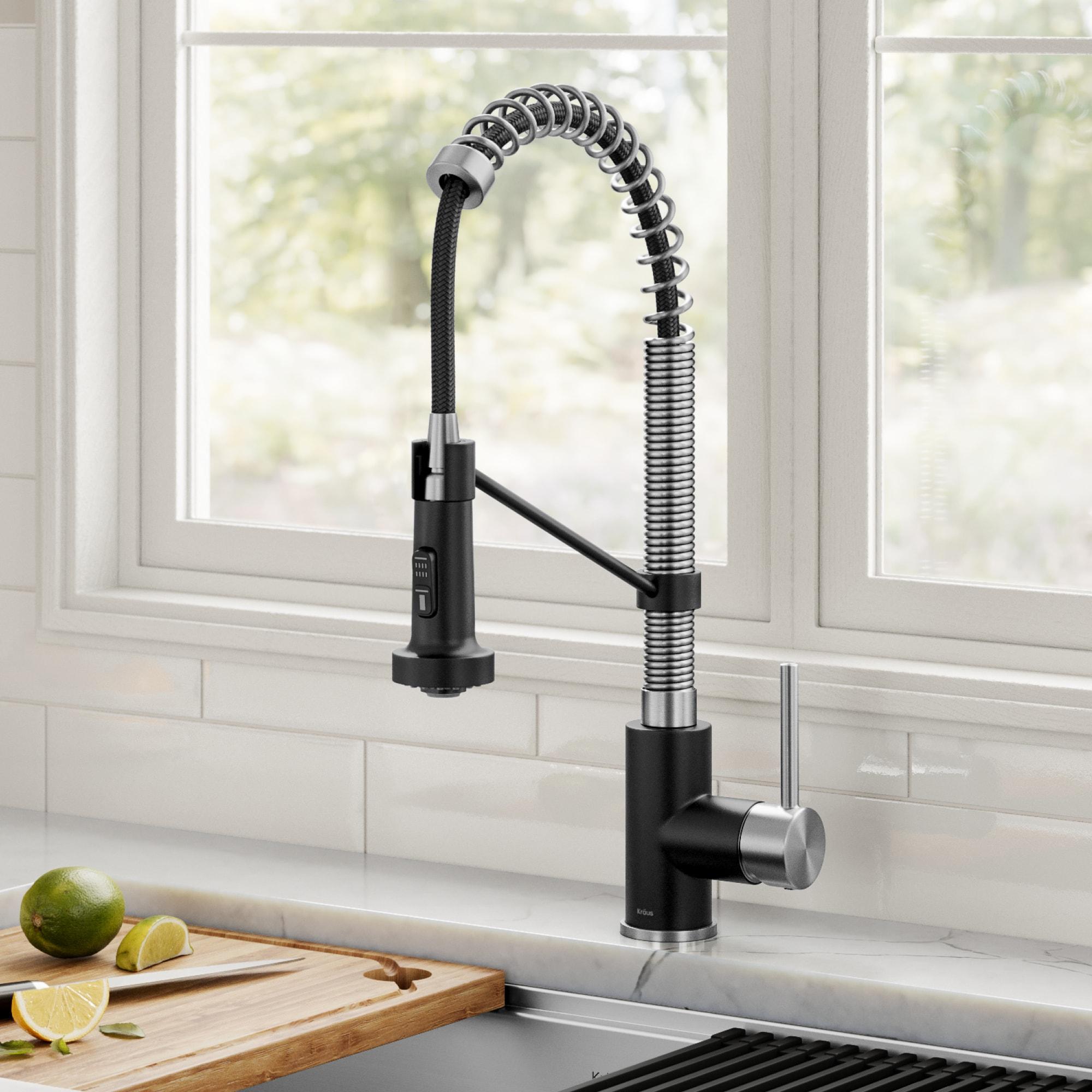 KRAUS Bolden Commercial Style 2-Function Single Handle Pull Down Kitchen Faucet