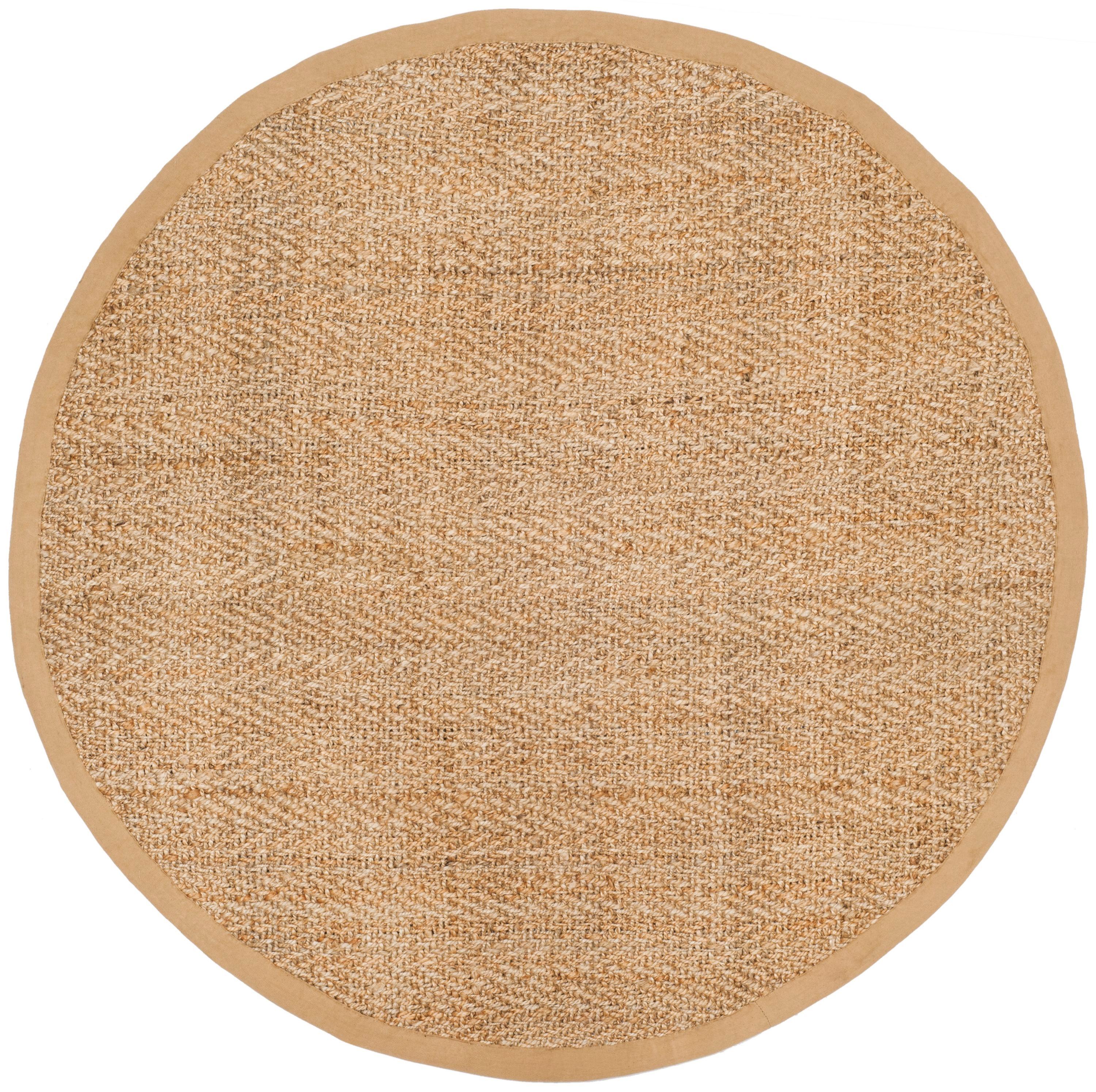 Natural Fiber NF263 Hand Woven Indoor Area Rug - Natural - 8' Round - Safavieh.