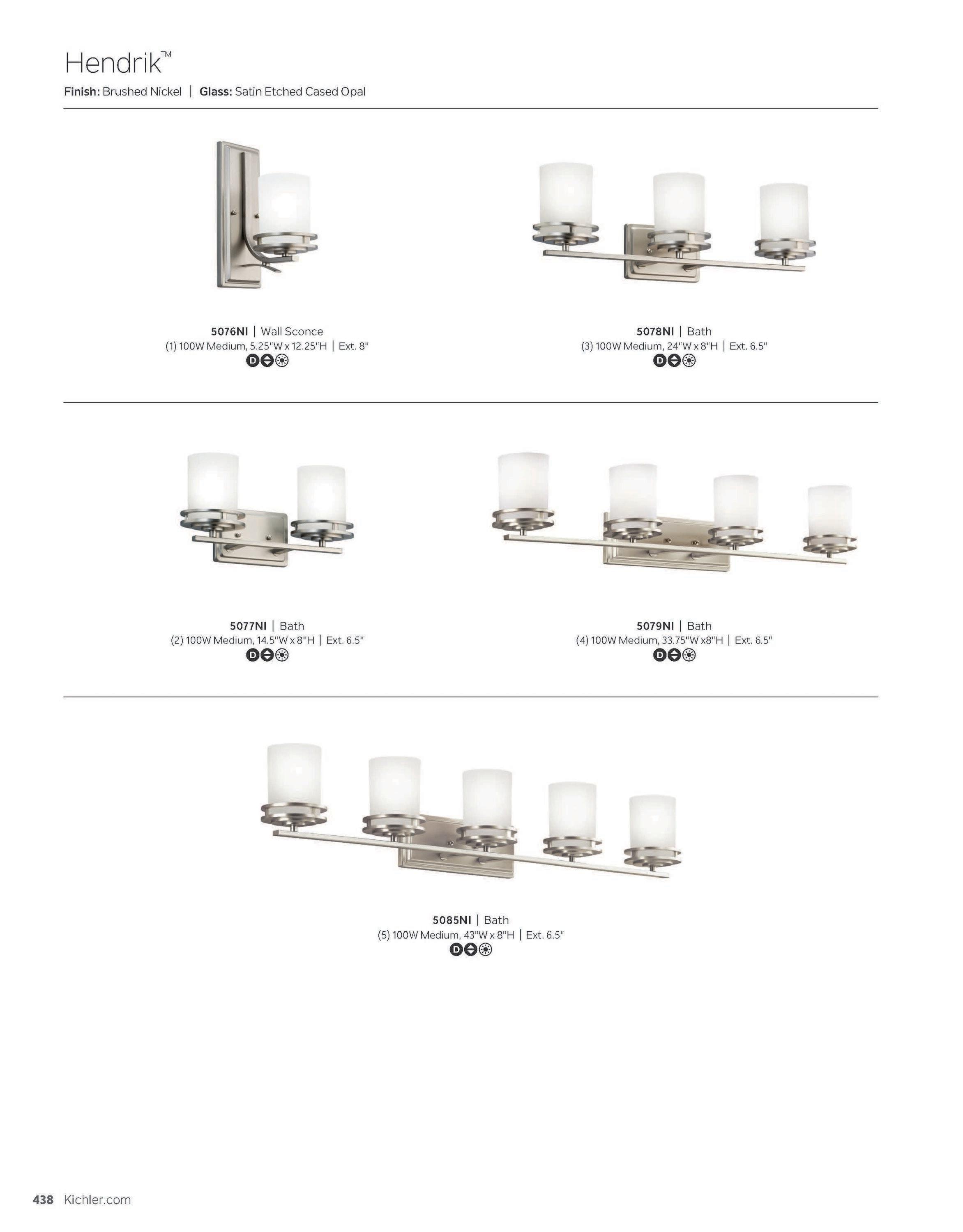 Kichler Lighting Hendrik 2 - Light Dimmable LED Vanity Light