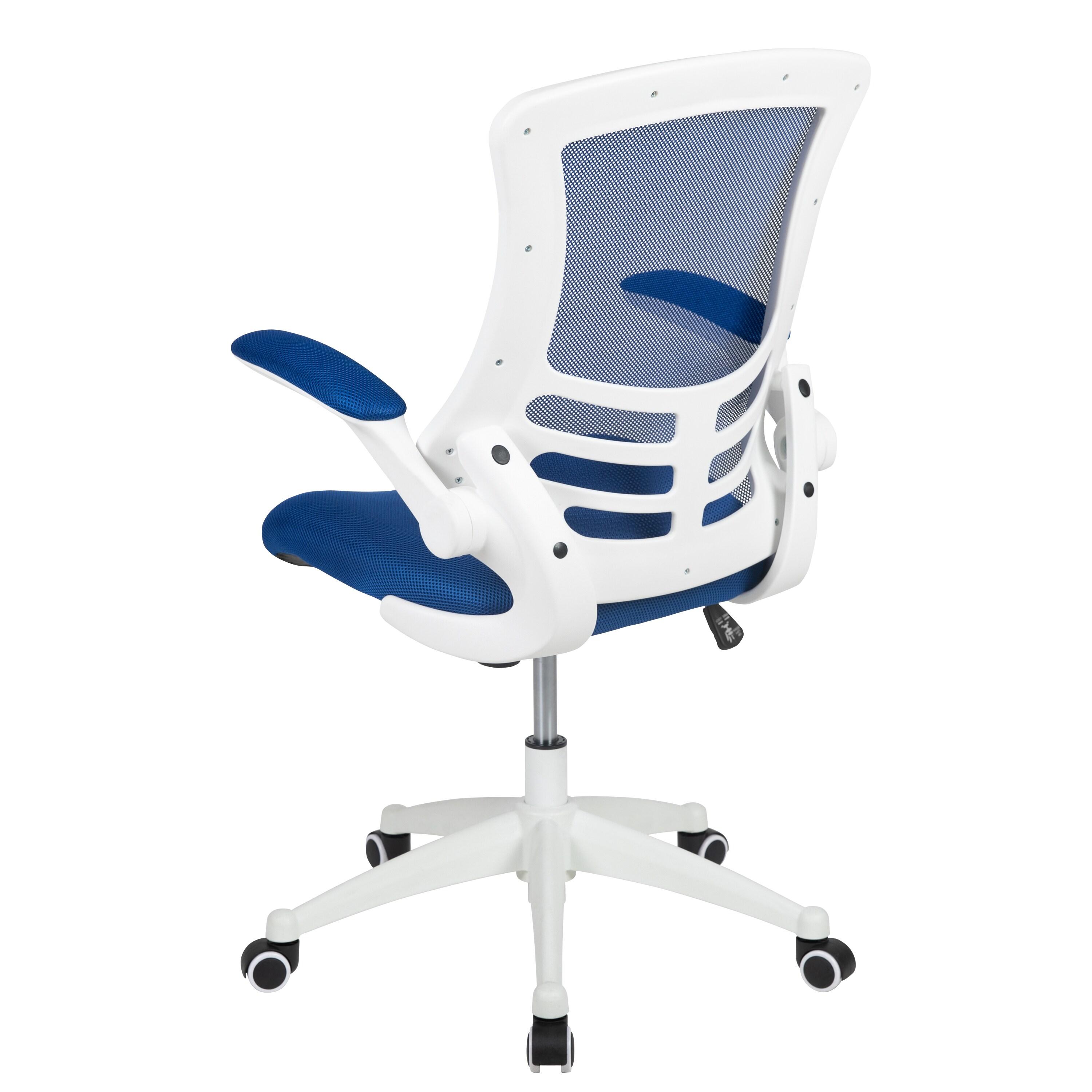 Jayetta Mid-Back Mesh Swivel Ergonomic Office Chair with Flip-Up Arms by Flash Furniture