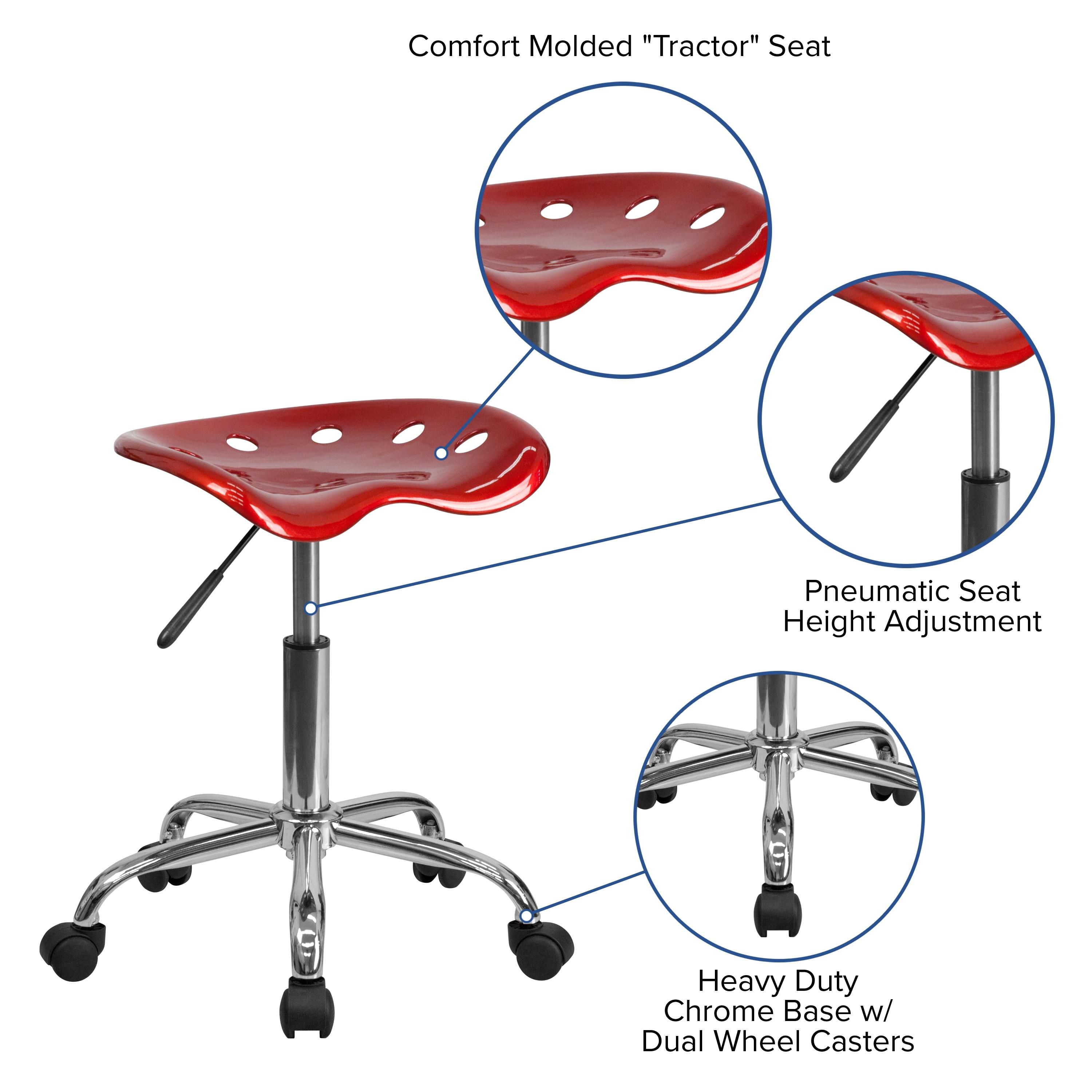 Low-Back Tractor Seat Computer Task Chair