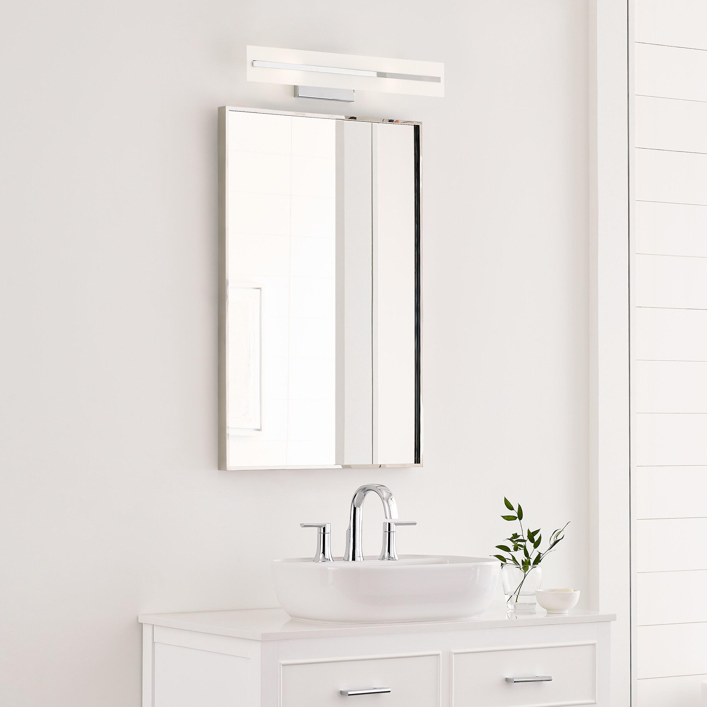 Dex Chrome 2-Light Outdoor Vanity with Satin Etched Glass