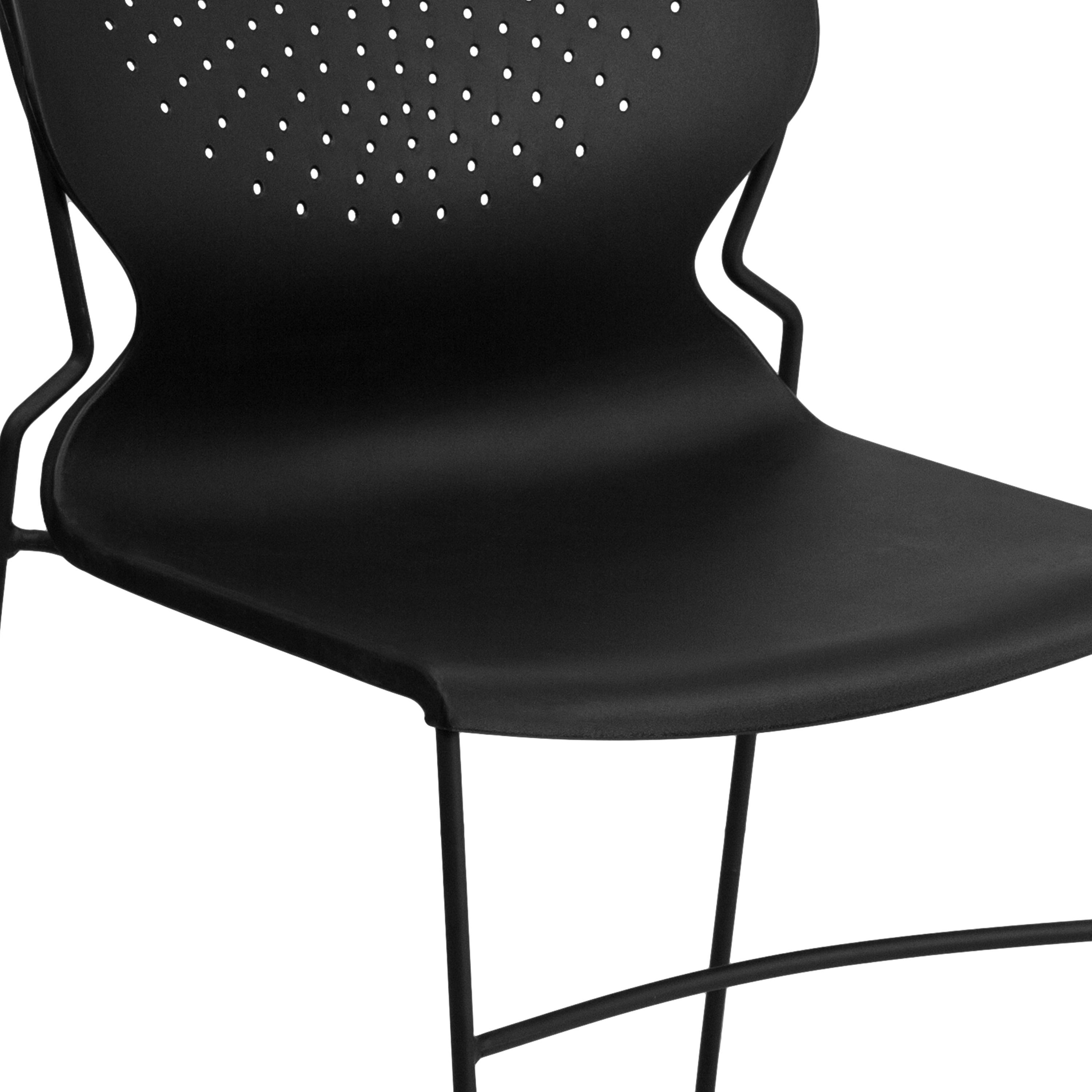 Everleigh 661 lb. Capacity Full Back Stack Chair with Powder Coated Frame