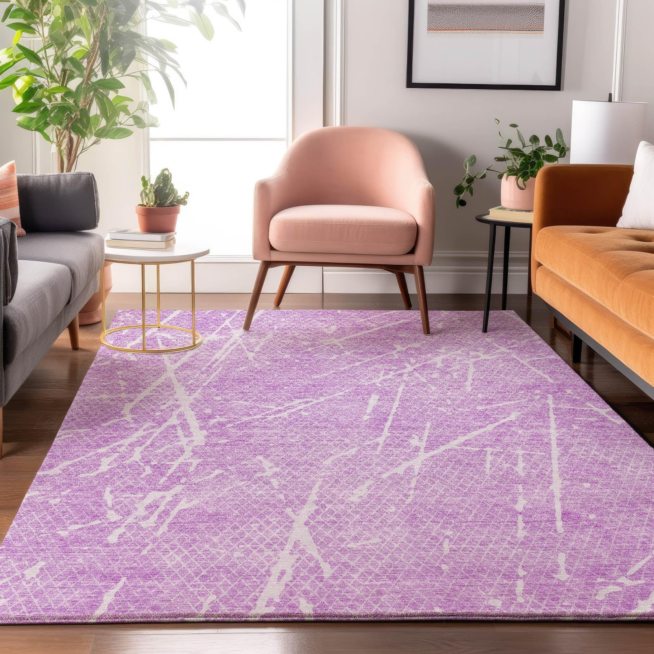 Premium Machine Washable Cerrito Lilac Rug