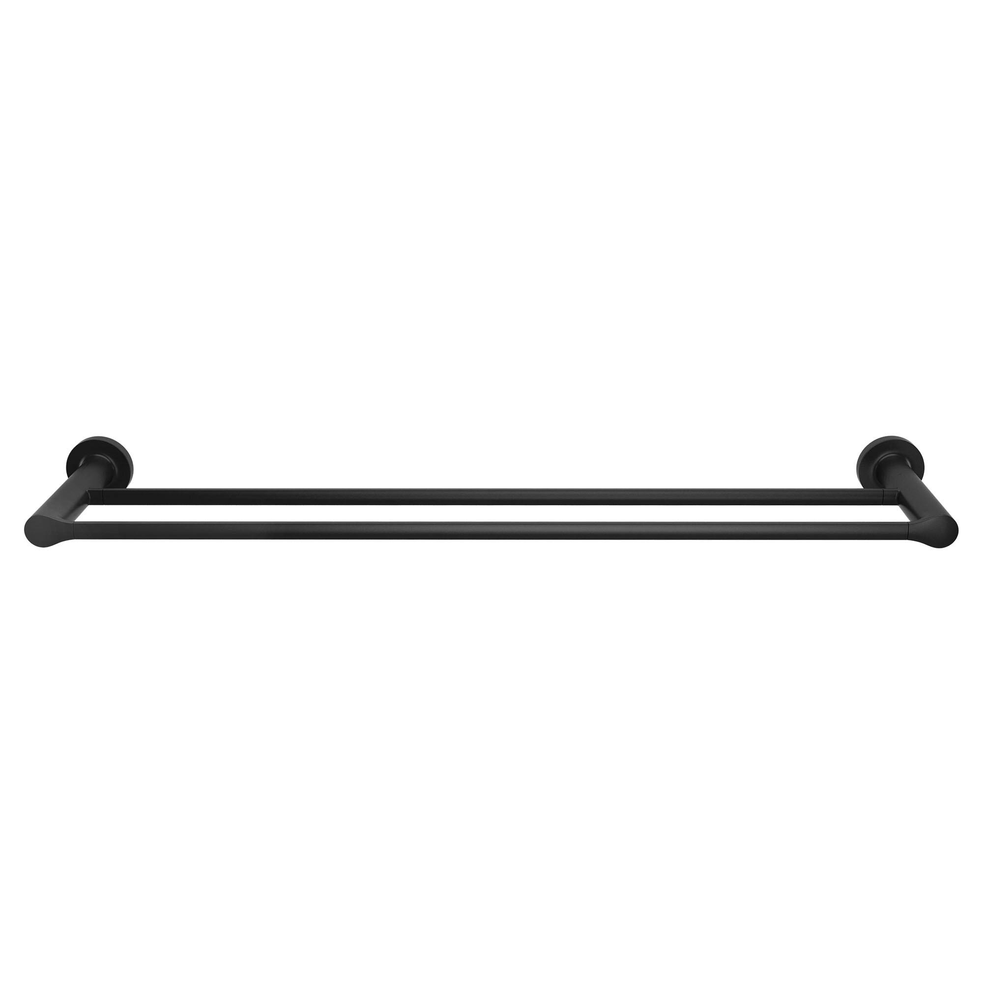 Matte Black 24-Inch Wall Mounted Double Towel Bar