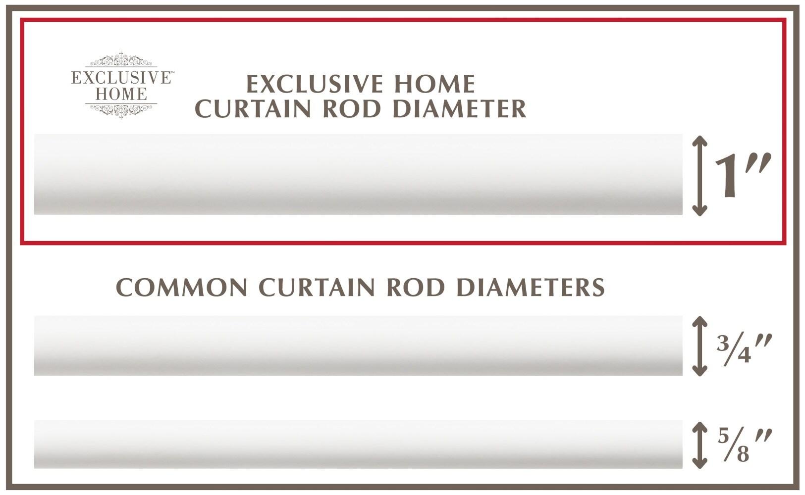 Amalgamated Textiles EXCLUSIVE HOME Crystal Ball 1" Curtain Rod and Finial Set