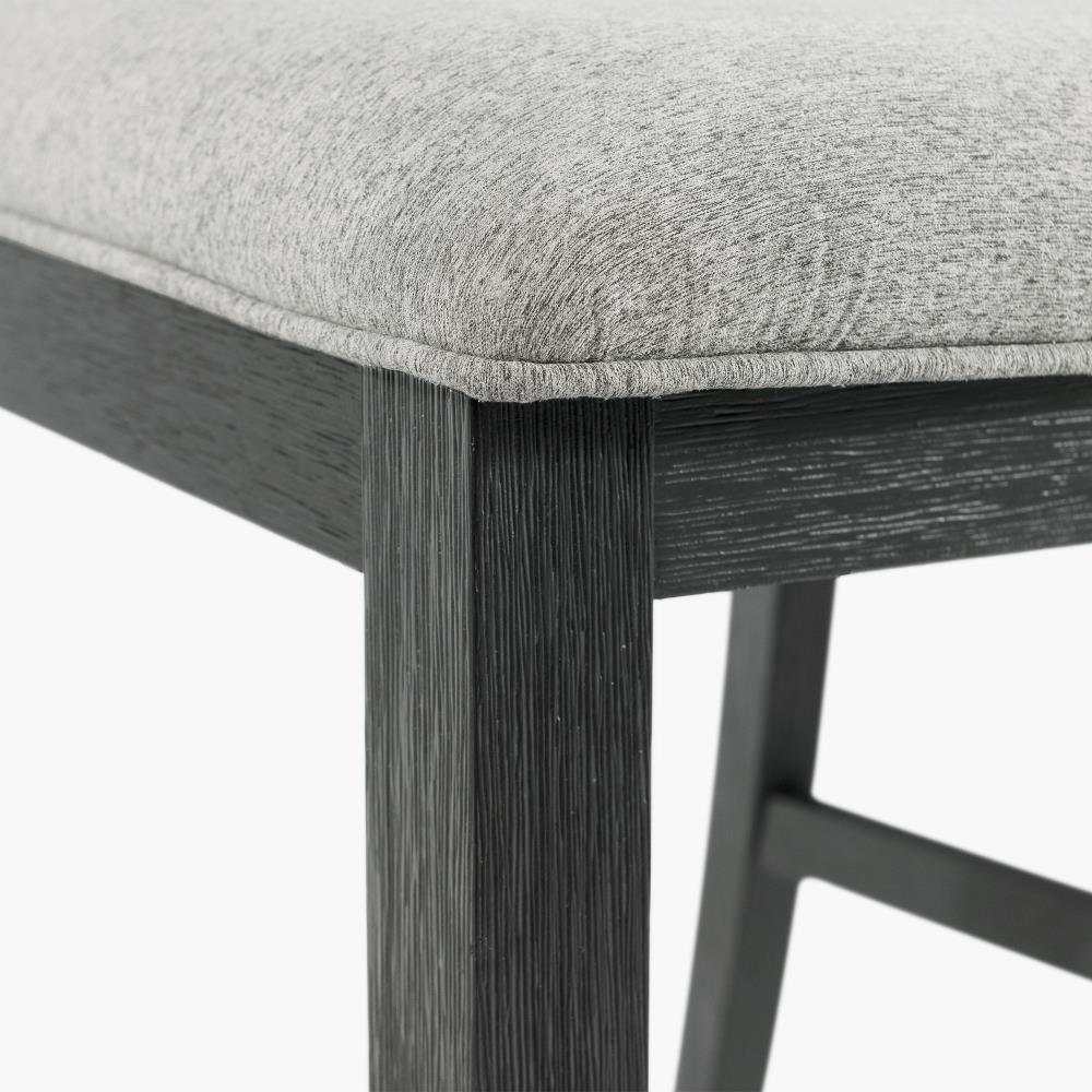 Picket House Furnishings 3pc Tuttle Drop Leaf Extendable Dining Table Set and 2 Chairs Gray/Black: Modern Rectangle Shape, Upholstered Chairs