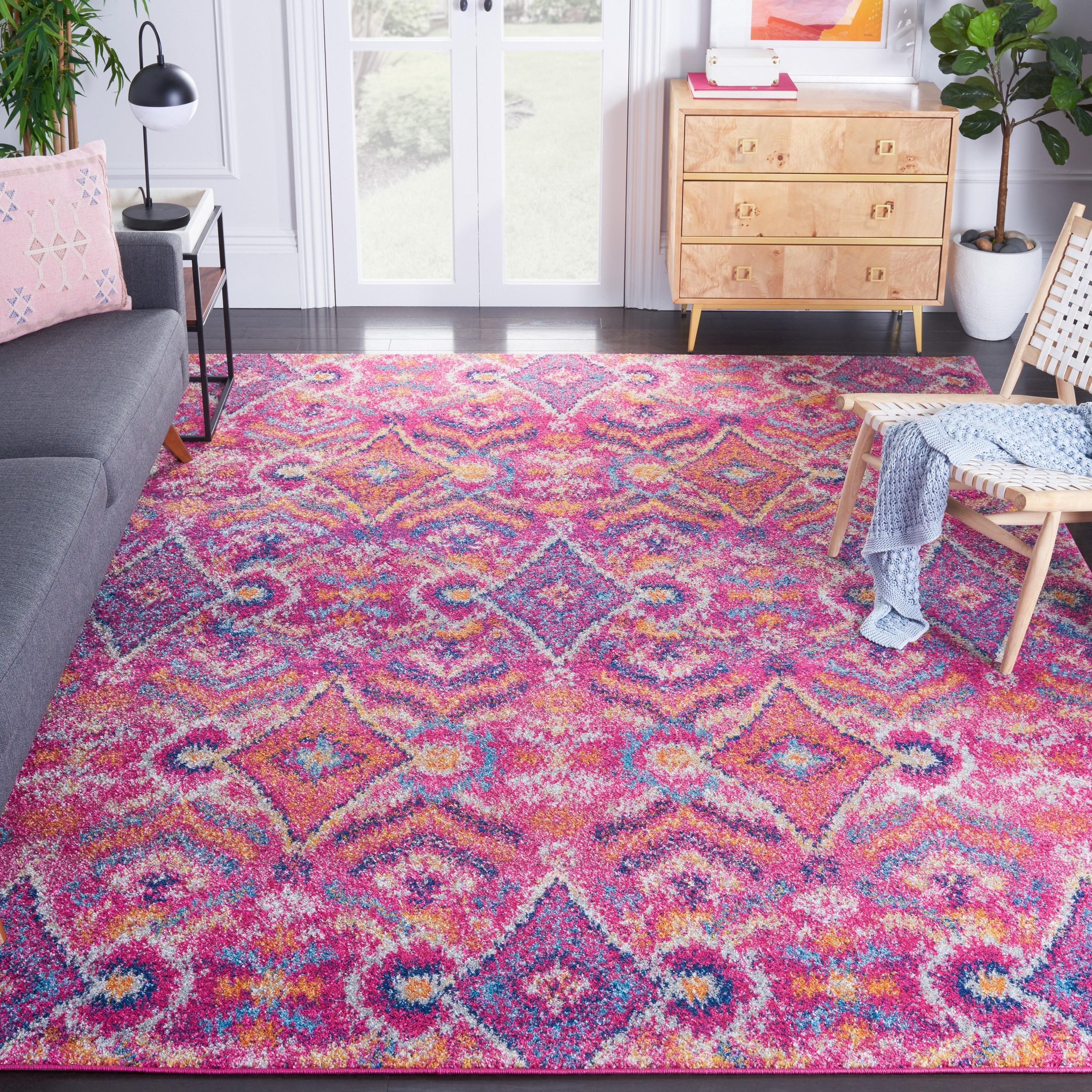 Madison MAD610 Power Loomed Indoor Area Rug - Fuchsia/Multi - 10'x14' - Safavieh.