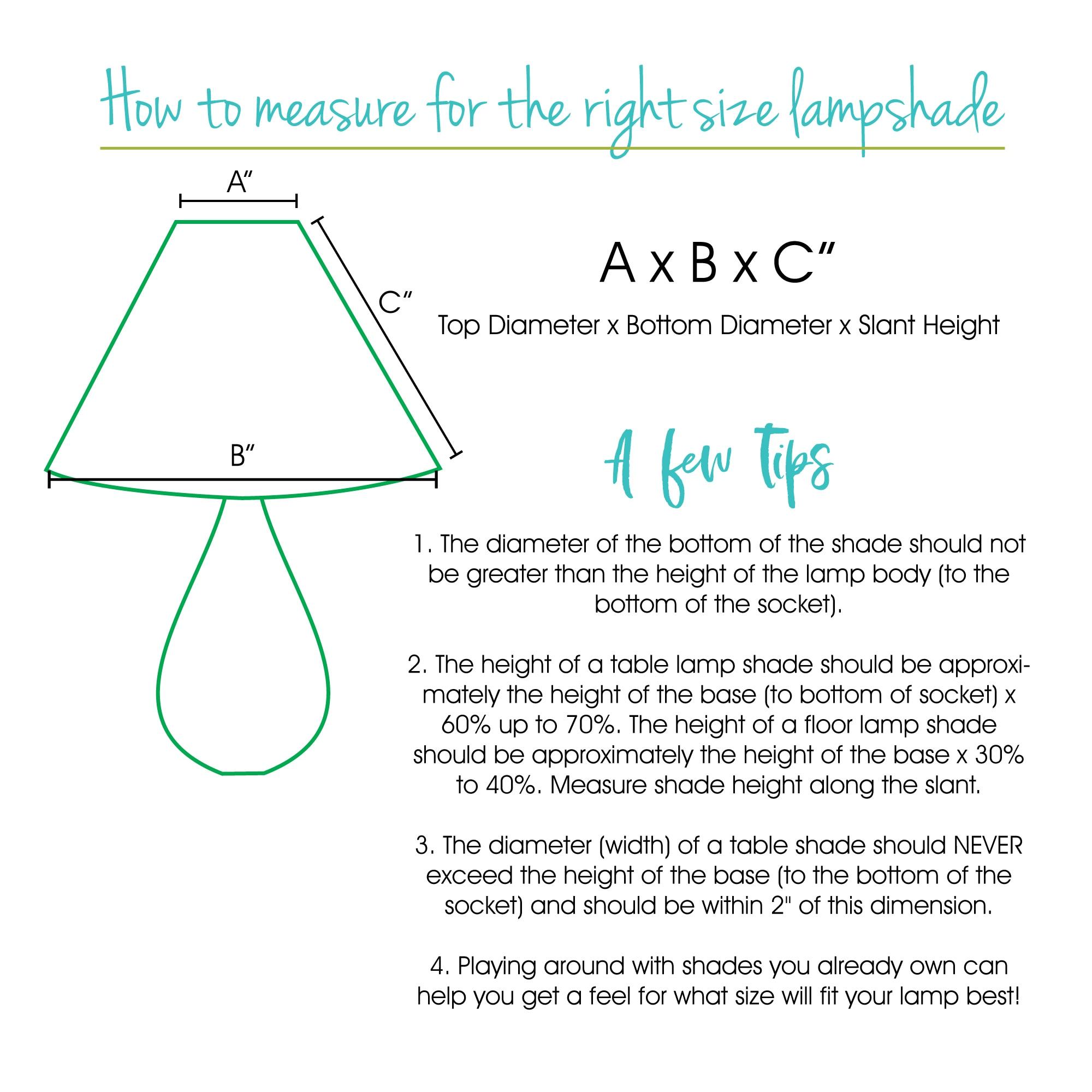 Hardback Lampshade Slant Empire White - Modern Lamp Shade for Table & Floor Lamps