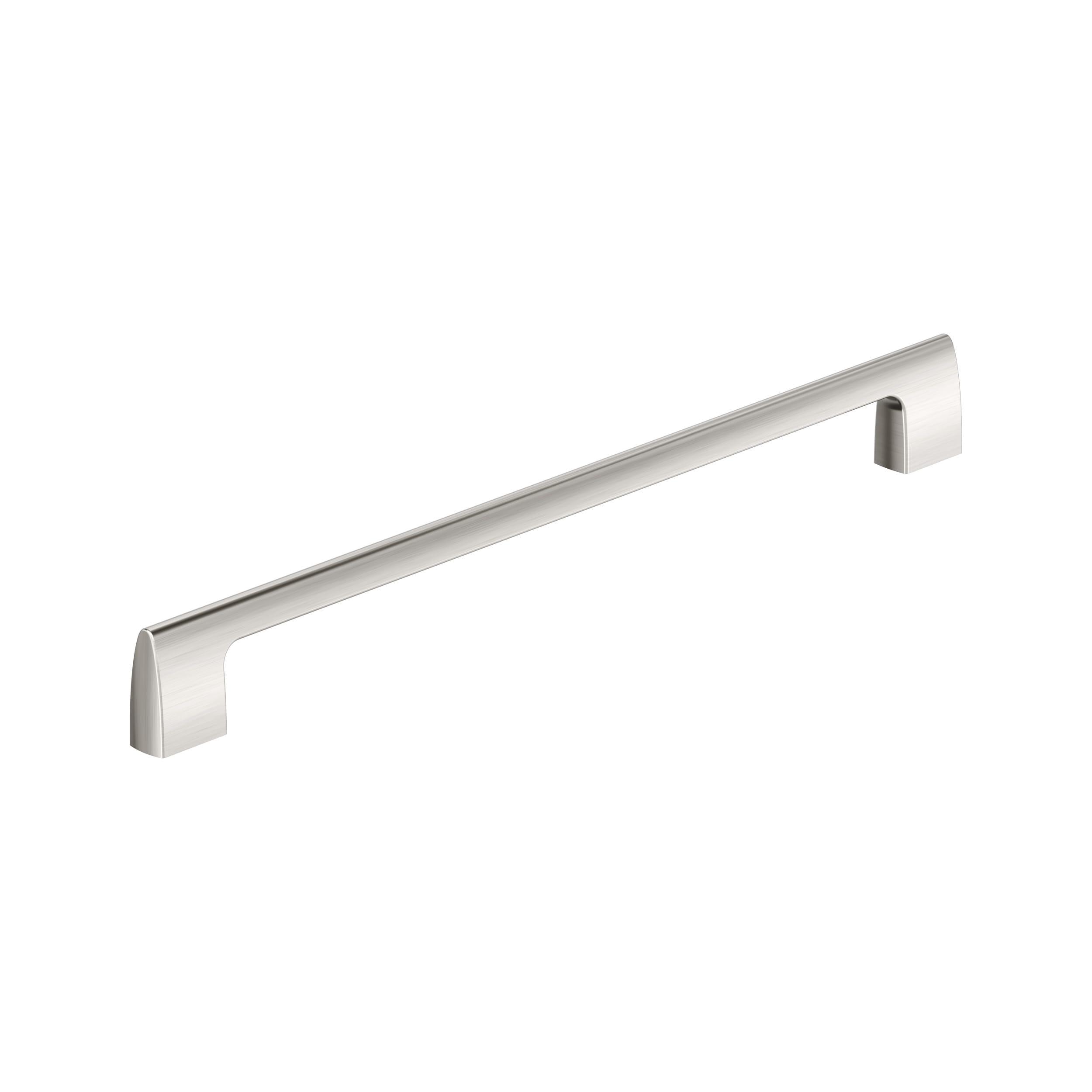 Amerock Riva 12-5/8 inch (320mm) Center-to-Center Satin Nickel Cabinet Pull