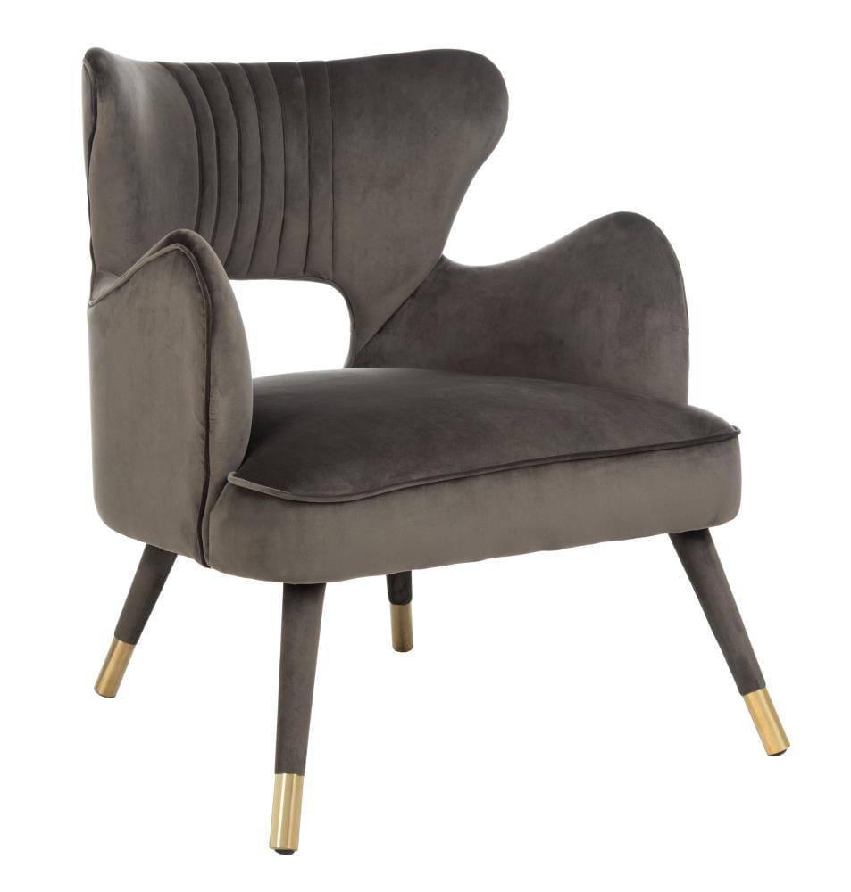 Blair Wingback Accent Chair - Shale/Gold - Safavieh