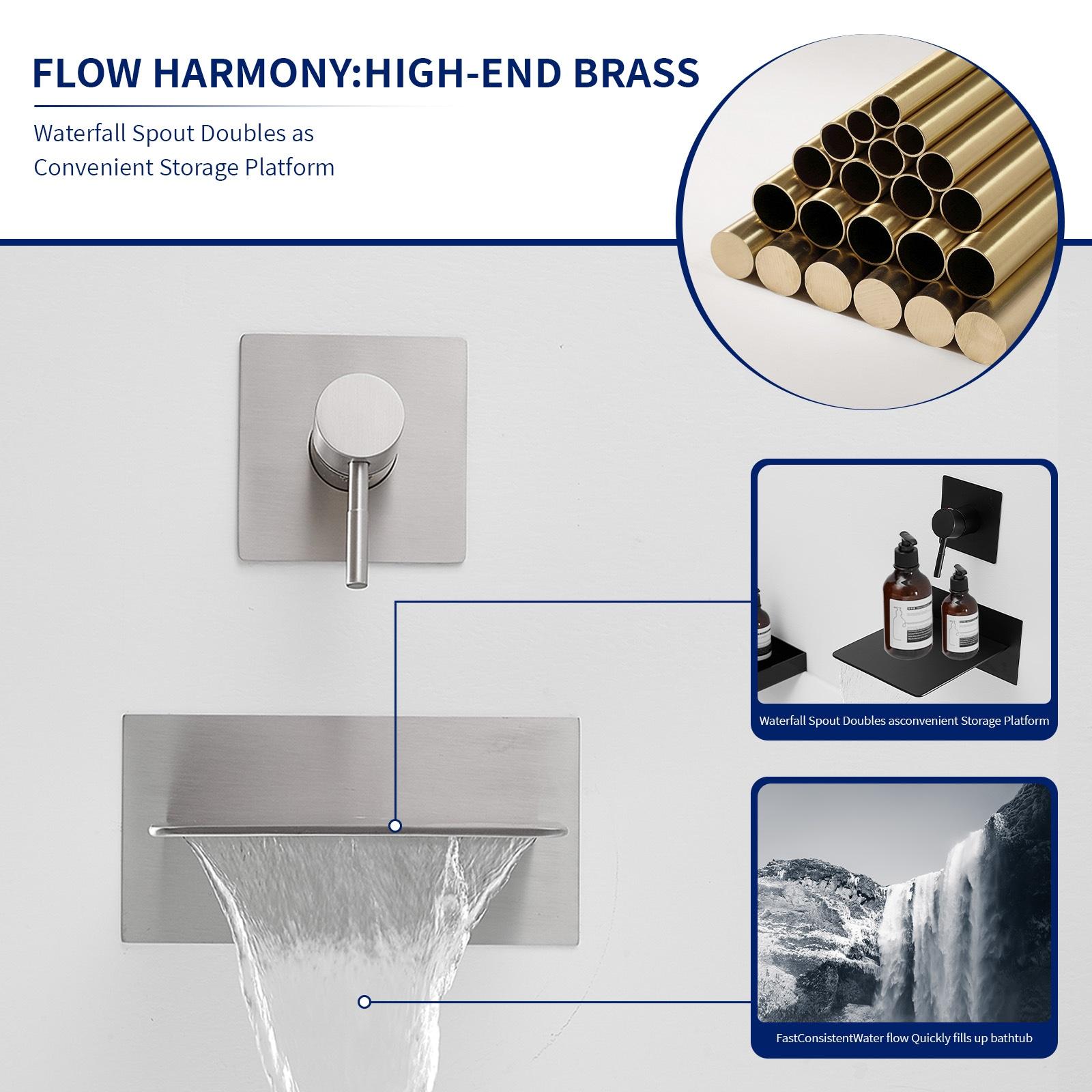 VIBRANTBATH Wall Waterfall Faucet B-93008-BG