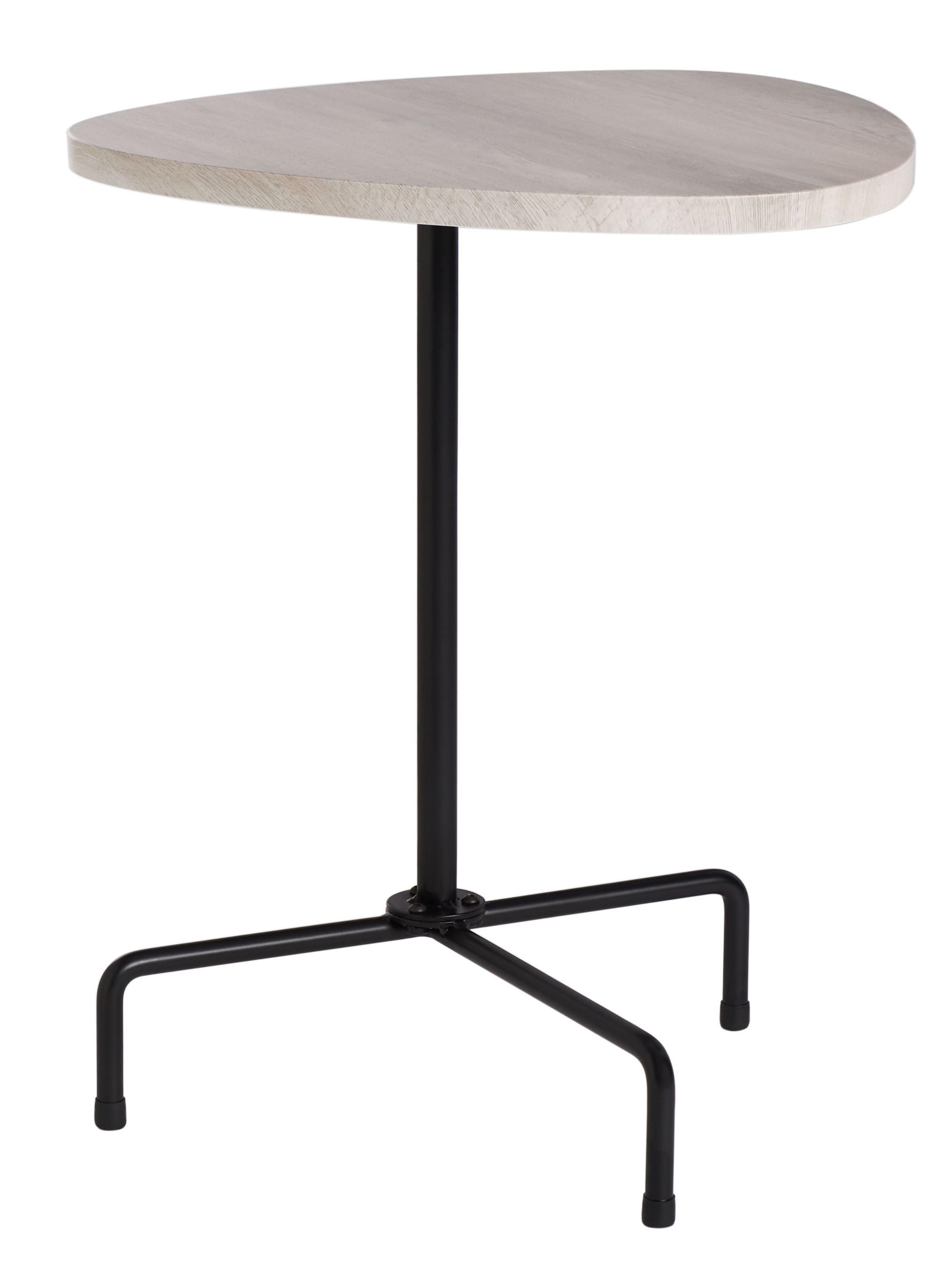 Berlin Tripod Side Table - Light Grey Oak/Black - Safavieh.