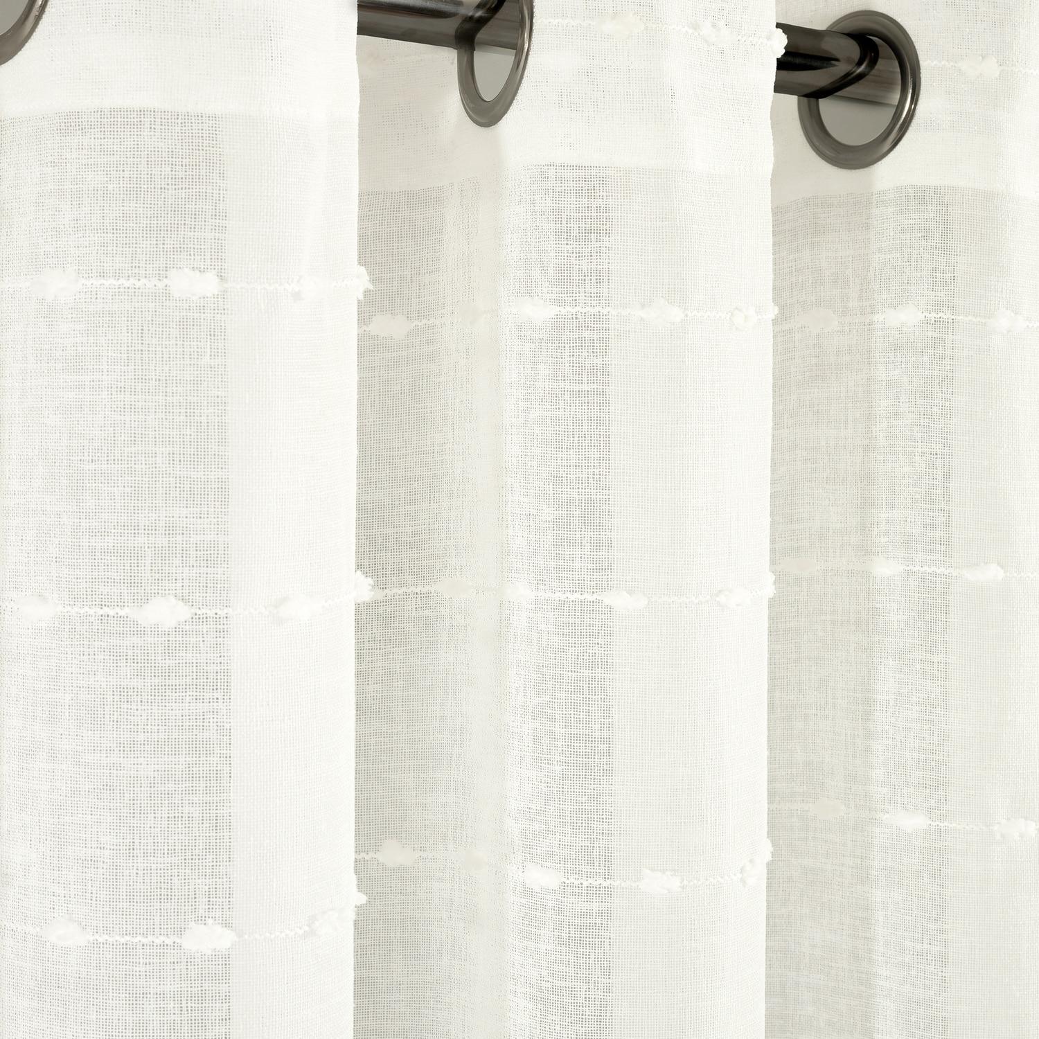 Lush Decor Solid Sheer Grommet Curtain Panels