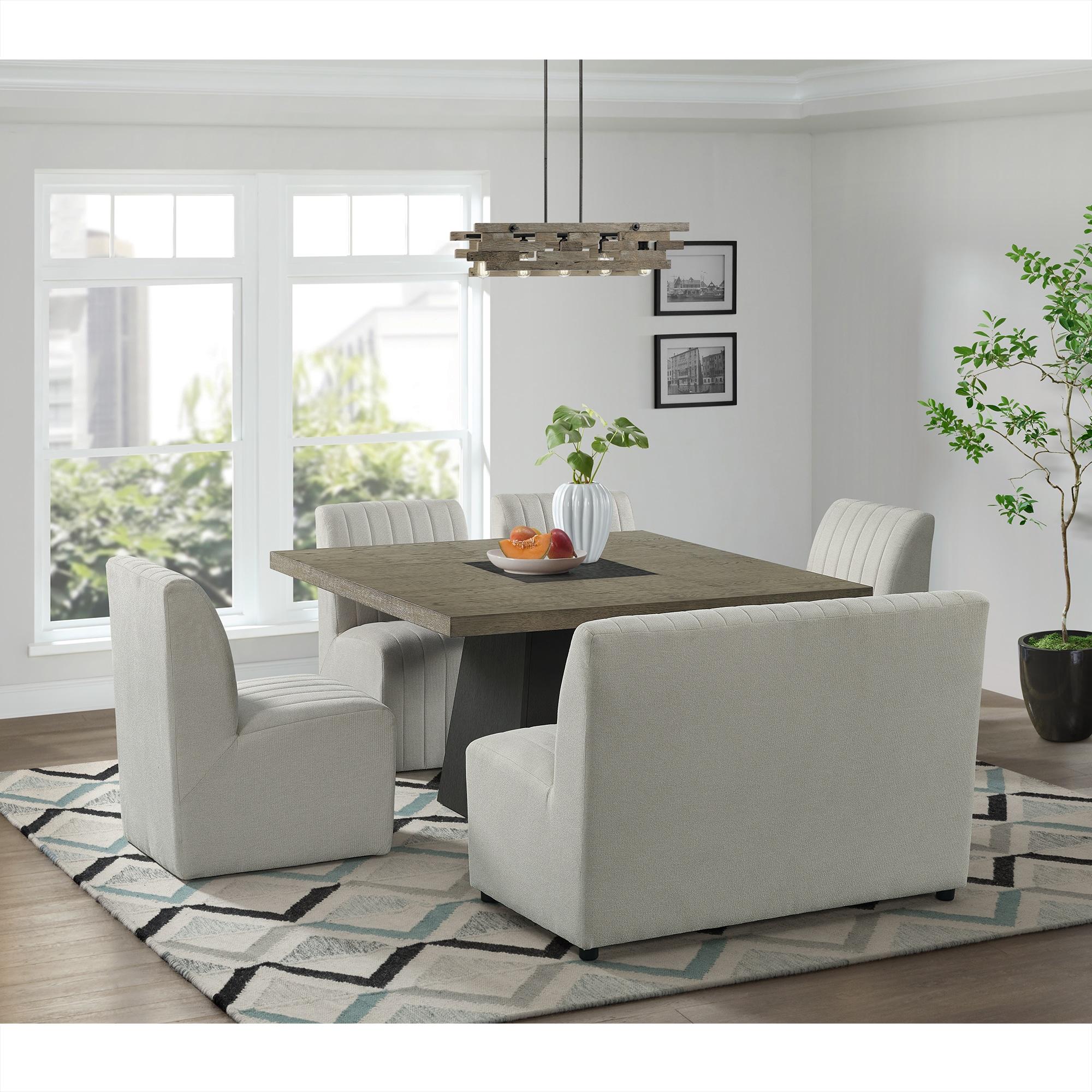 Picket House Furnishings Rizzo Dining Bench in Beige Linen