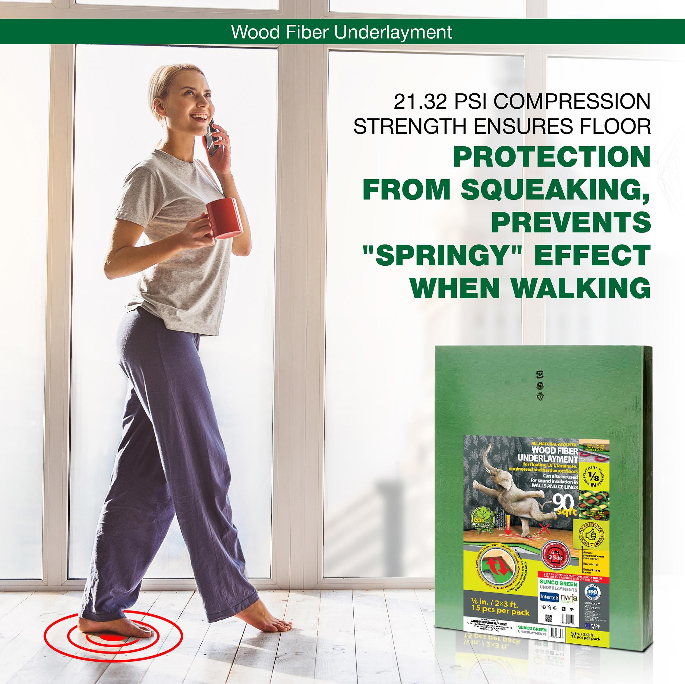 STEICO Wood Fiber Underlayment 6mm, 1/4 inches, 90 Square Feet