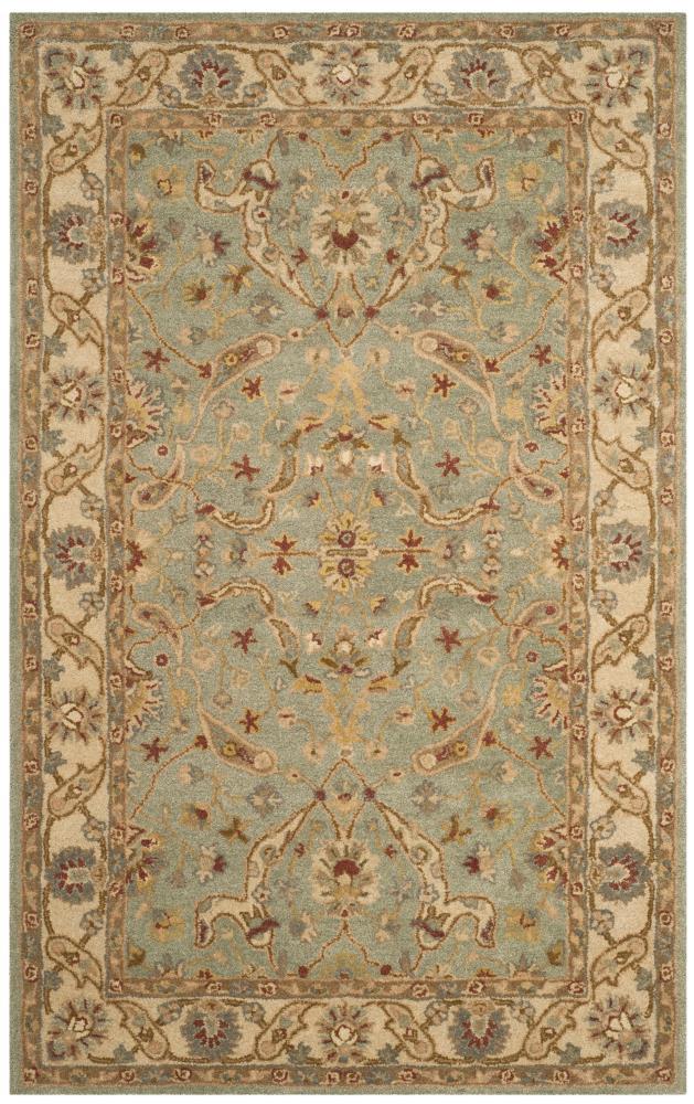 Antiquity AT311 Hand Tufted Area Rug - Teal/Beige - 6'x9' - Safavieh.