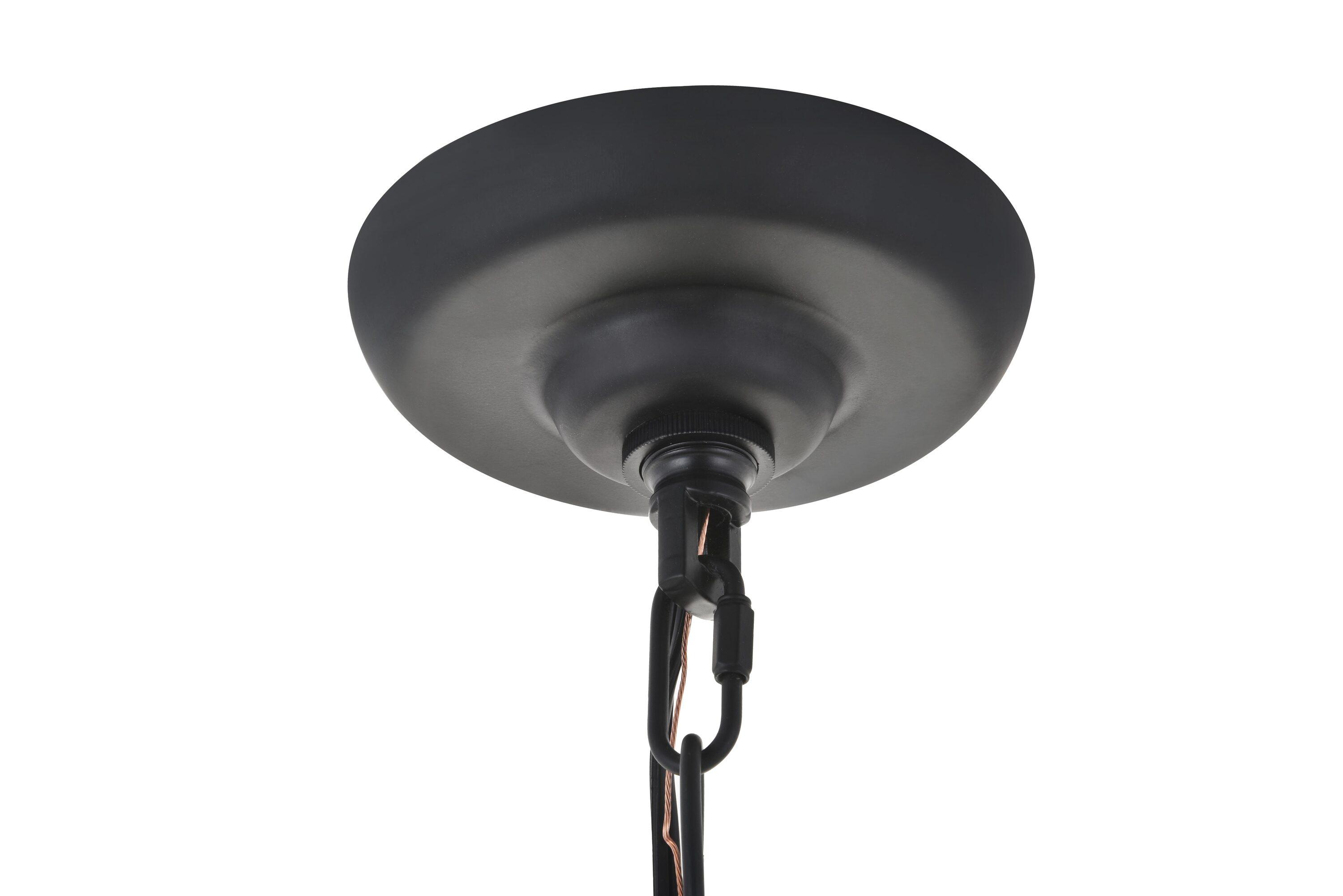 Elegant Lighting Selene 6 light Black Pendant