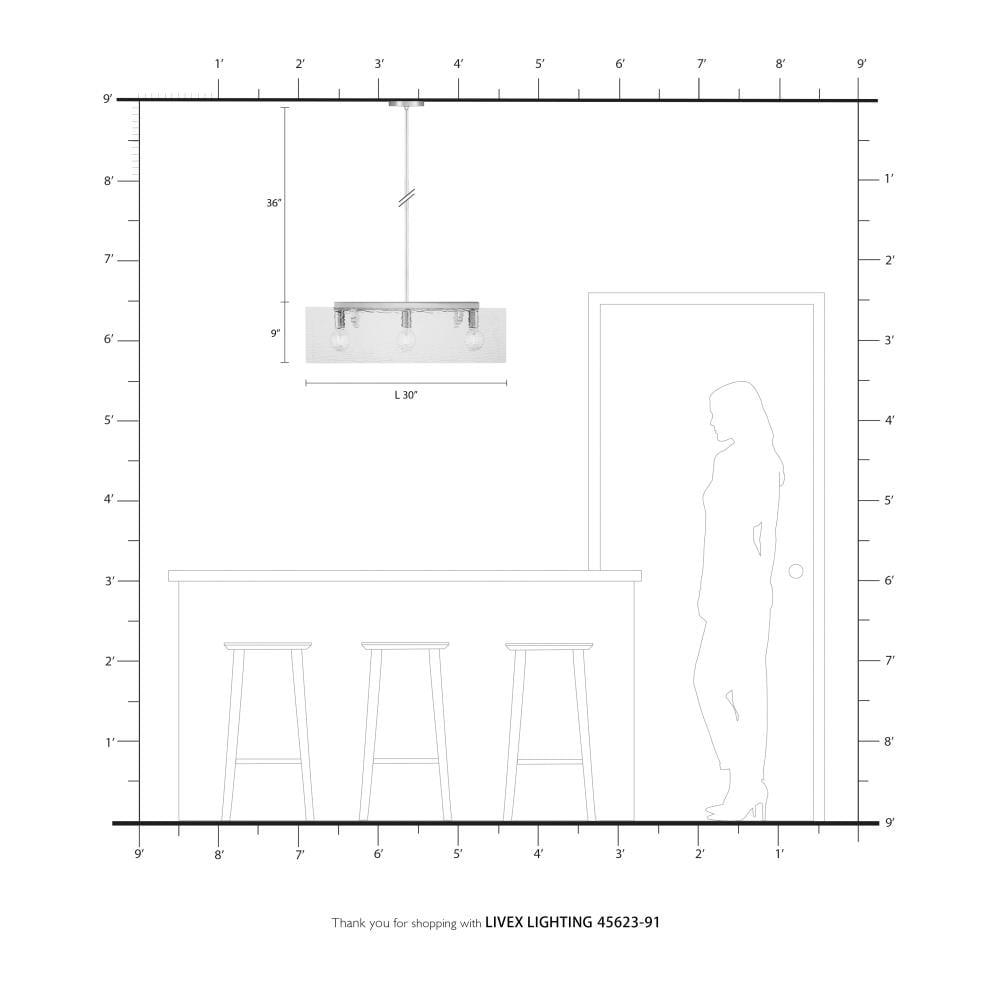 3 - Light Kitchen Island Classic / Traditional Chandelier