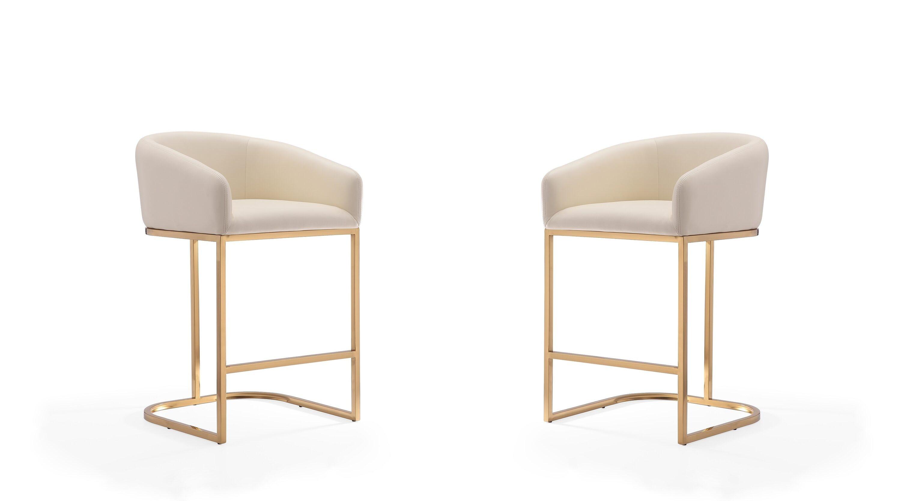 Bolland Upholstered Counter Stool with Metal Frame
