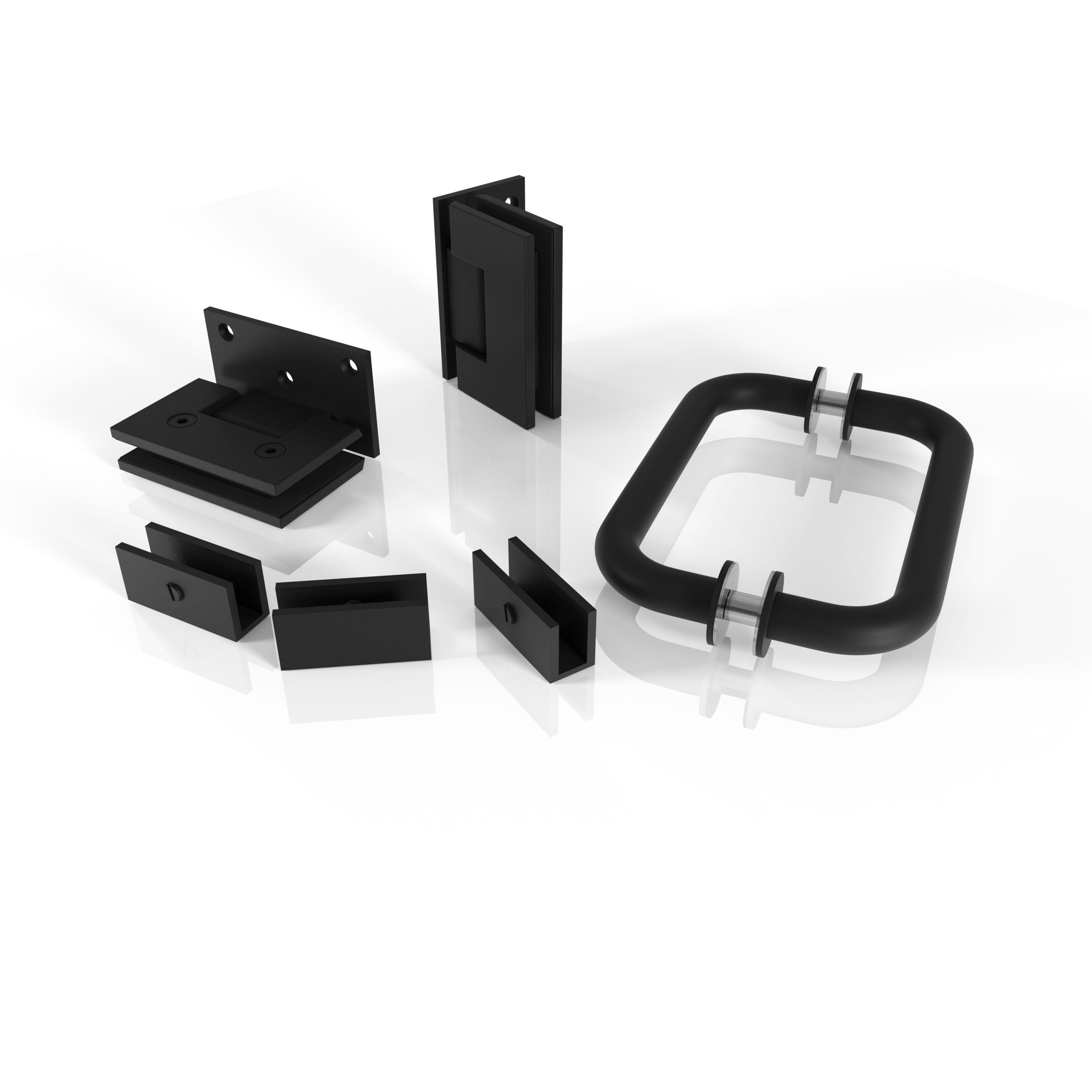 58 in. x 78 in. Fully Frameless Wall Hinge Shower Door