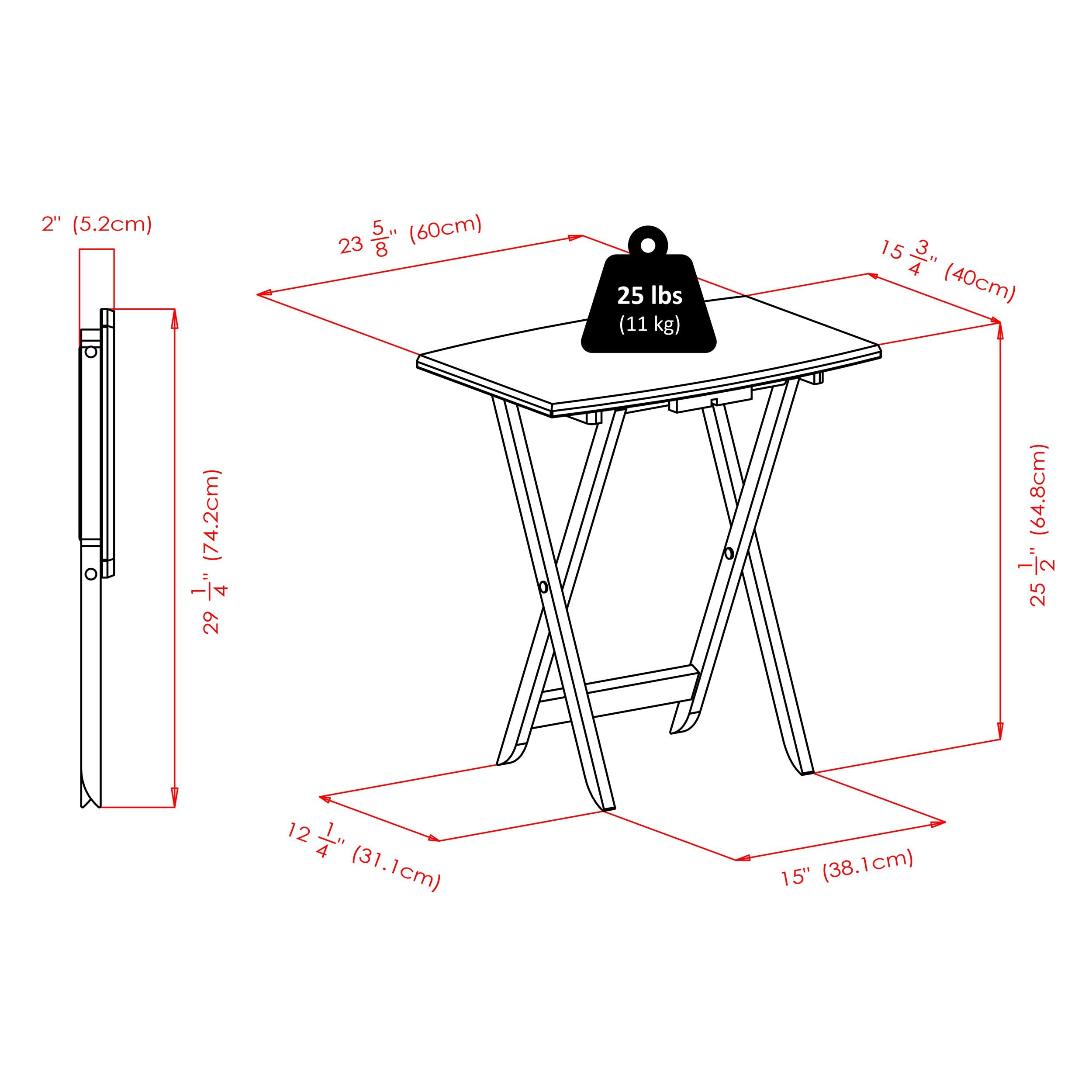 5pc Set Dorian Snack Tables Oyster Gray - Winsome: Portable, Oversized Tops, Storage Stand