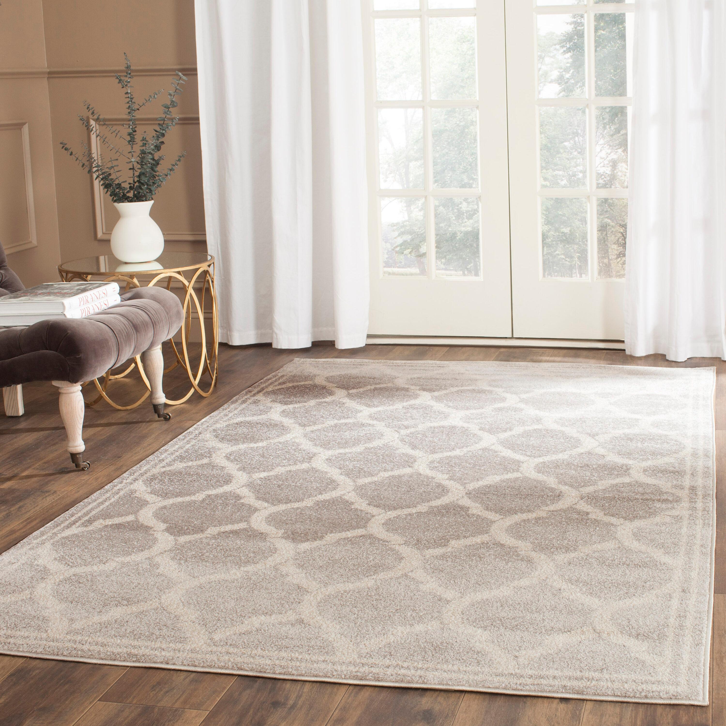 Amherst AMT415 Power Loomed Indoor Area Rug - Light Grey/Ivory - 8'x10' - Safavieh