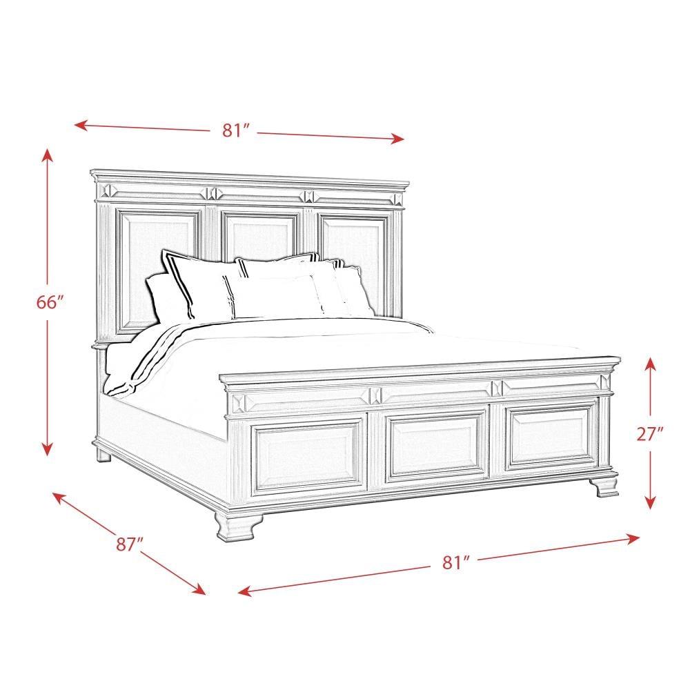 Picket House Furnishings Trent King Panel Bed in White