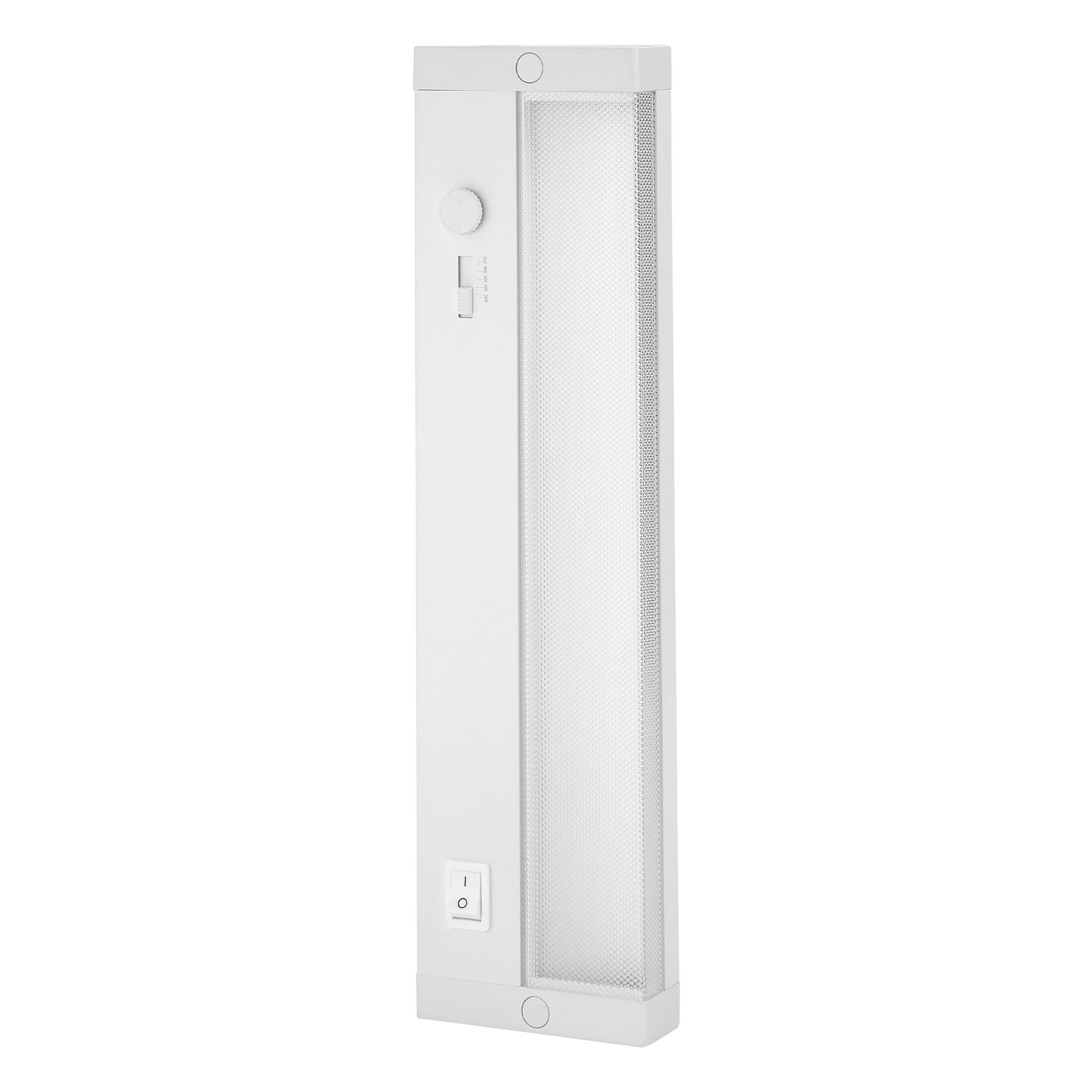 Maxxima 12 in. LED Under Cabinet Light, Dimmable, Linkable, Hardwired or Plug & Play, 500 Lumens, 5 CCT 2700K - 5000K, White, On/Off Switch