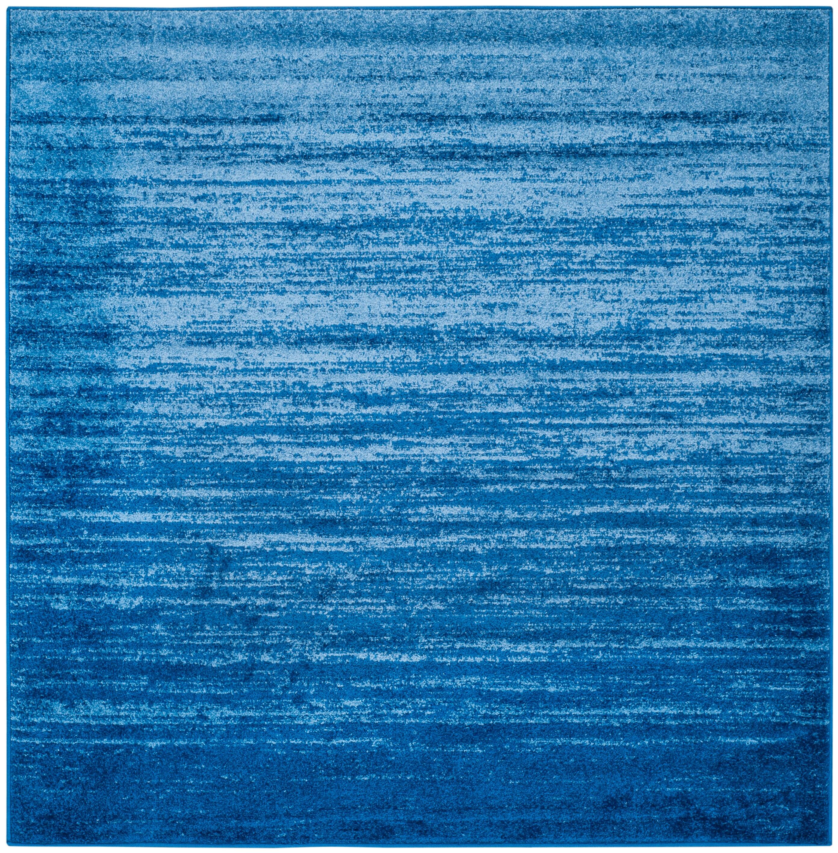 Adirondack ADR113 Machine Made Indoor Area Rug - Light Blue/Dark Blue - 6'x6' - Safavieh