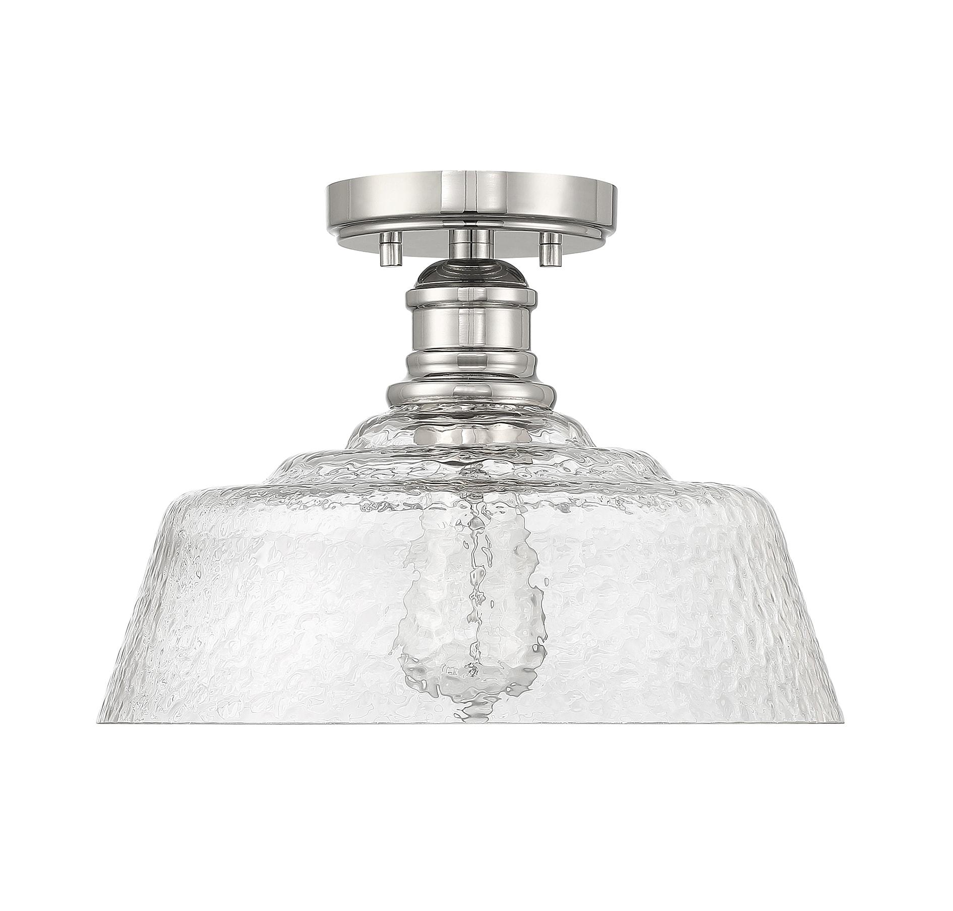 Trade Winds Finn 1-Light Ceiling Light in Polished Nickel