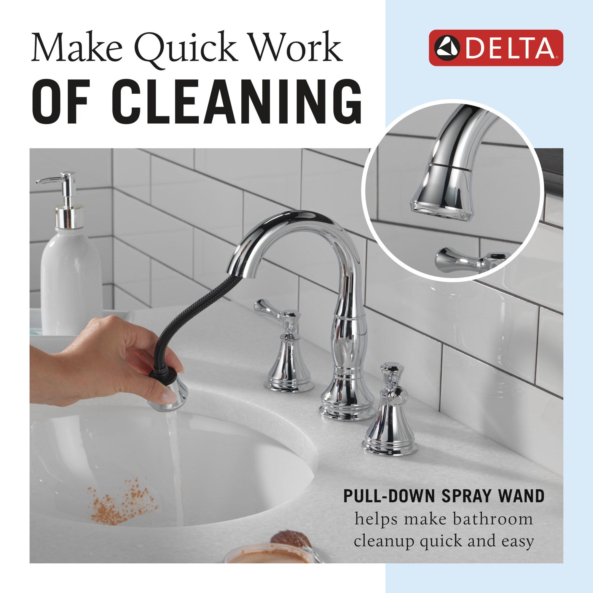 Cassidy Widespread Bathroom Faucet 3 Hole, 2-handle Bathroom Sink Faucet with Drain Assembly